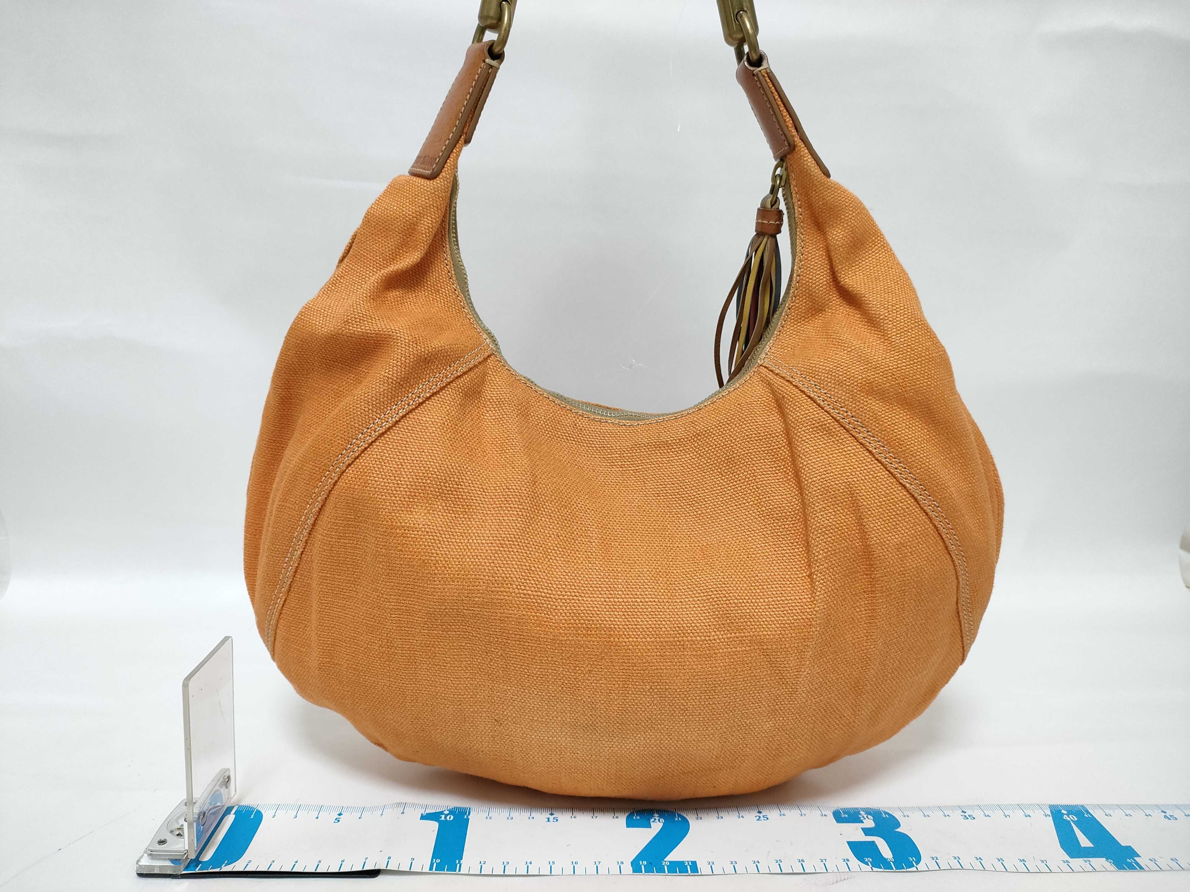 One-Shoulder Bag, Multicolor Orange, Woven Leather Handbag, Hobo Shoulder Bag — view 2