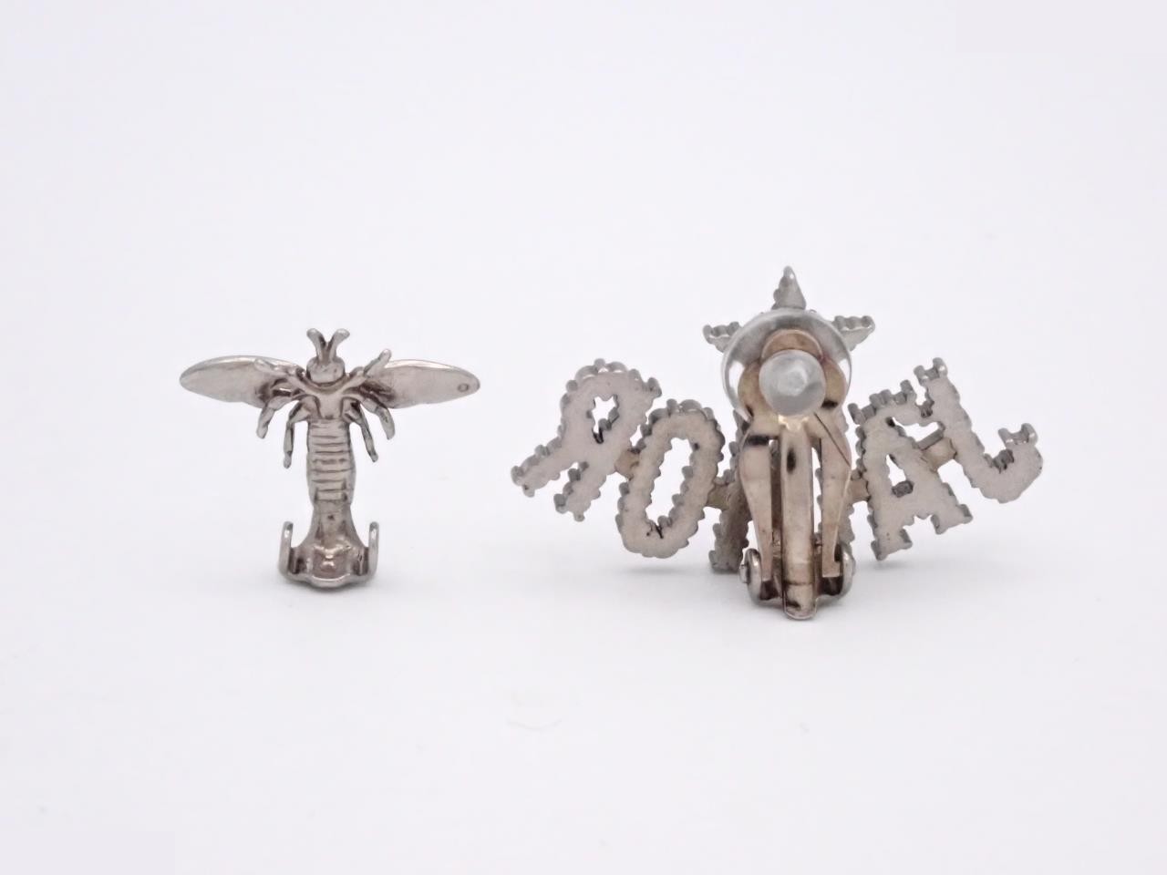 silver earrings — view 2