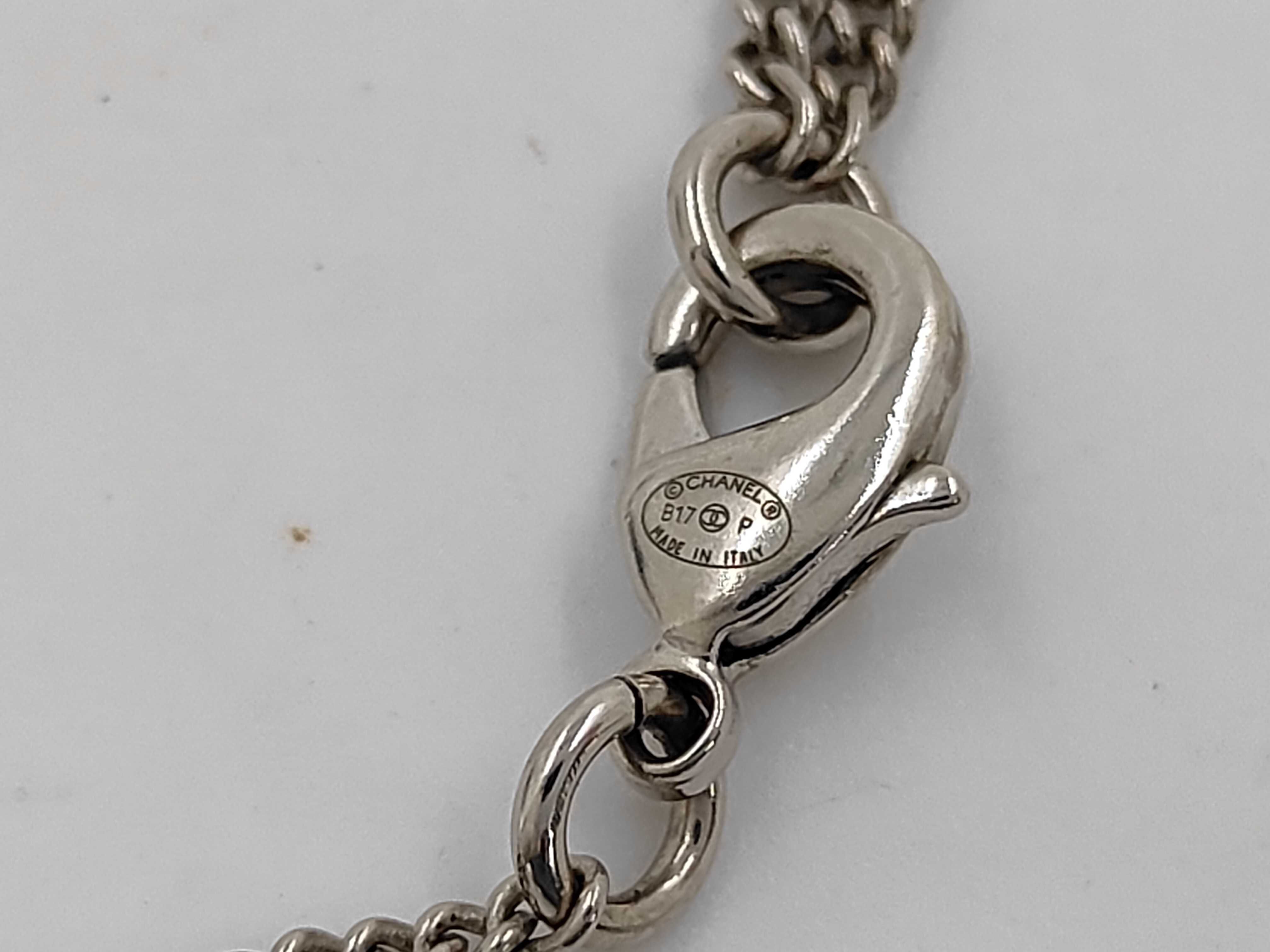 Silver Hardware CC Logo B17P Necklace — view 5