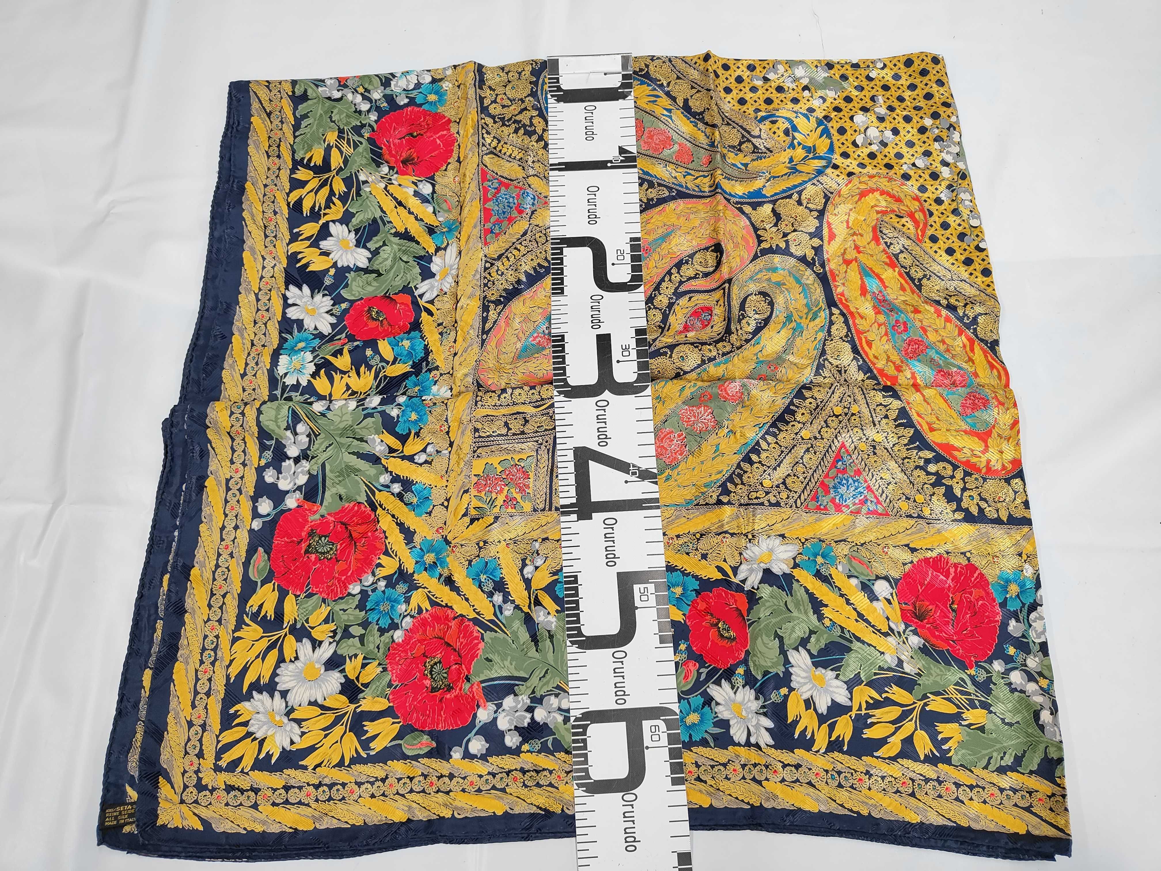 floral silk scarf and other accessories — view 2