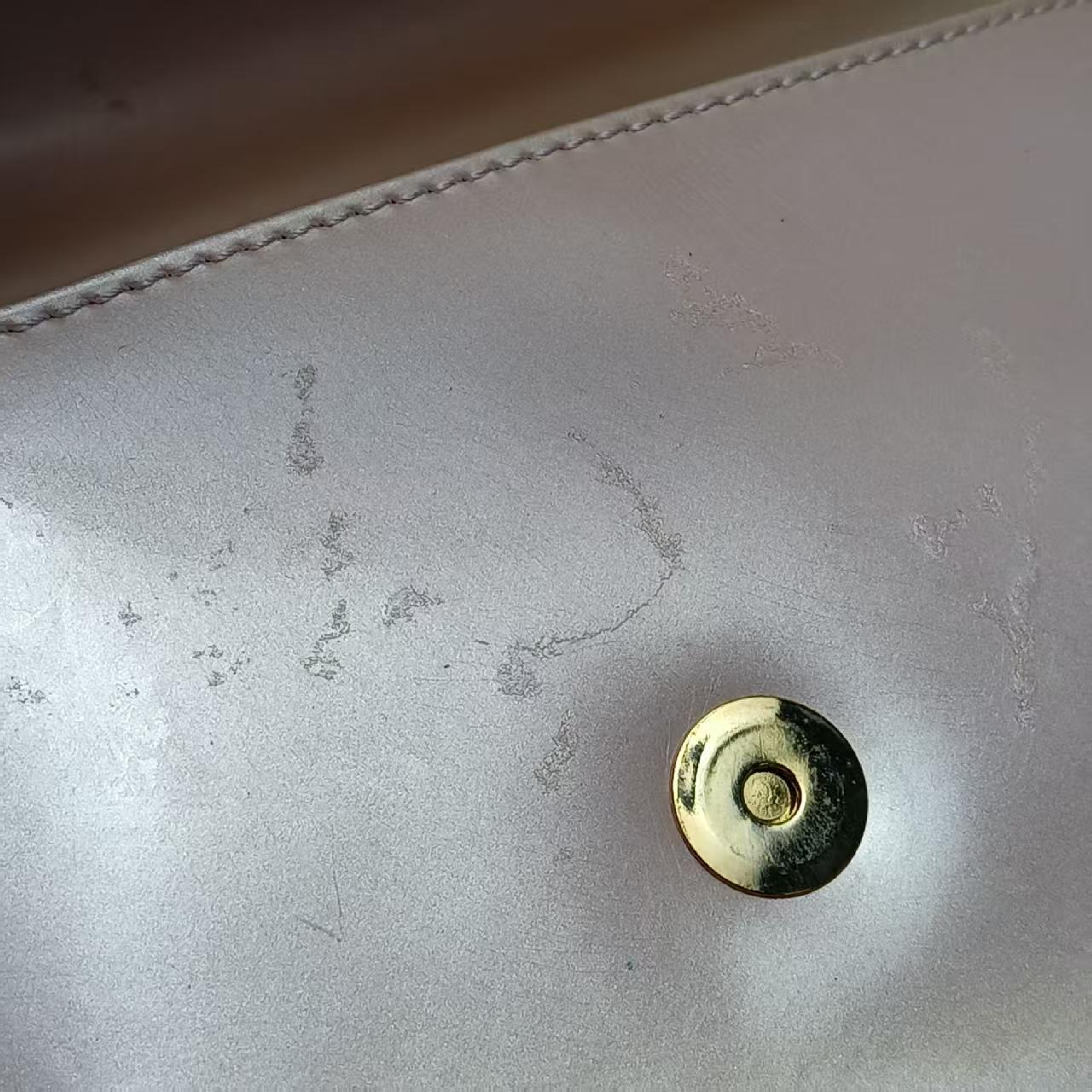 Saddle Enamel Clutch Bag — view 11