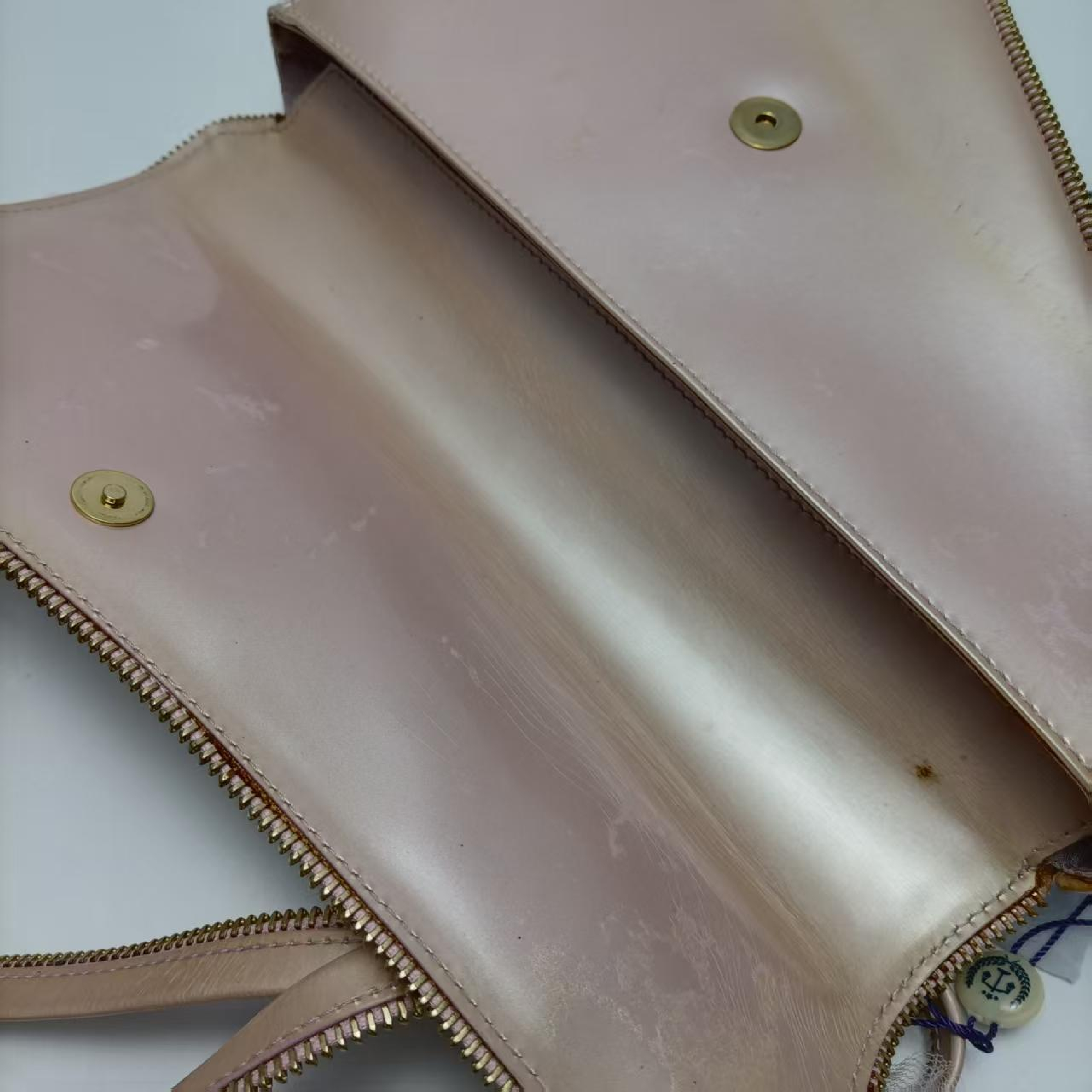 Saddle Enamel Clutch Bag — view 9