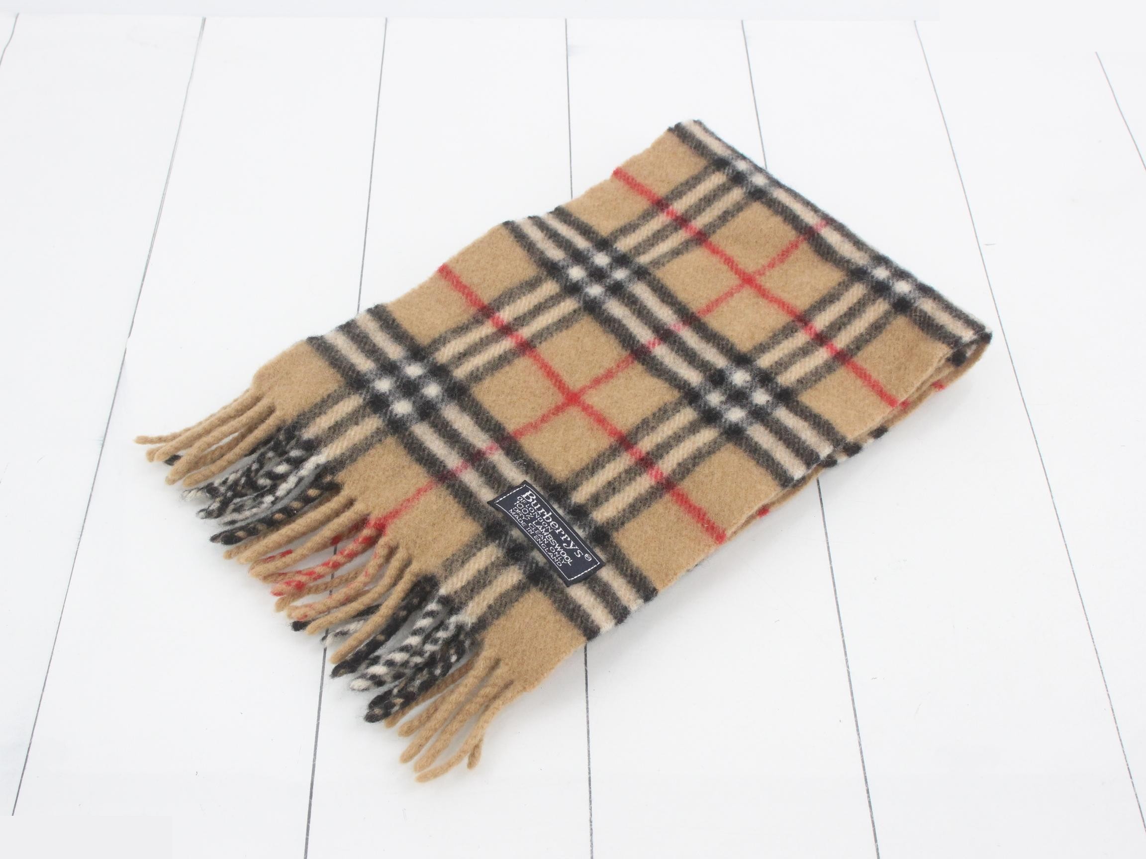 Nova Check Scarf, Beige
