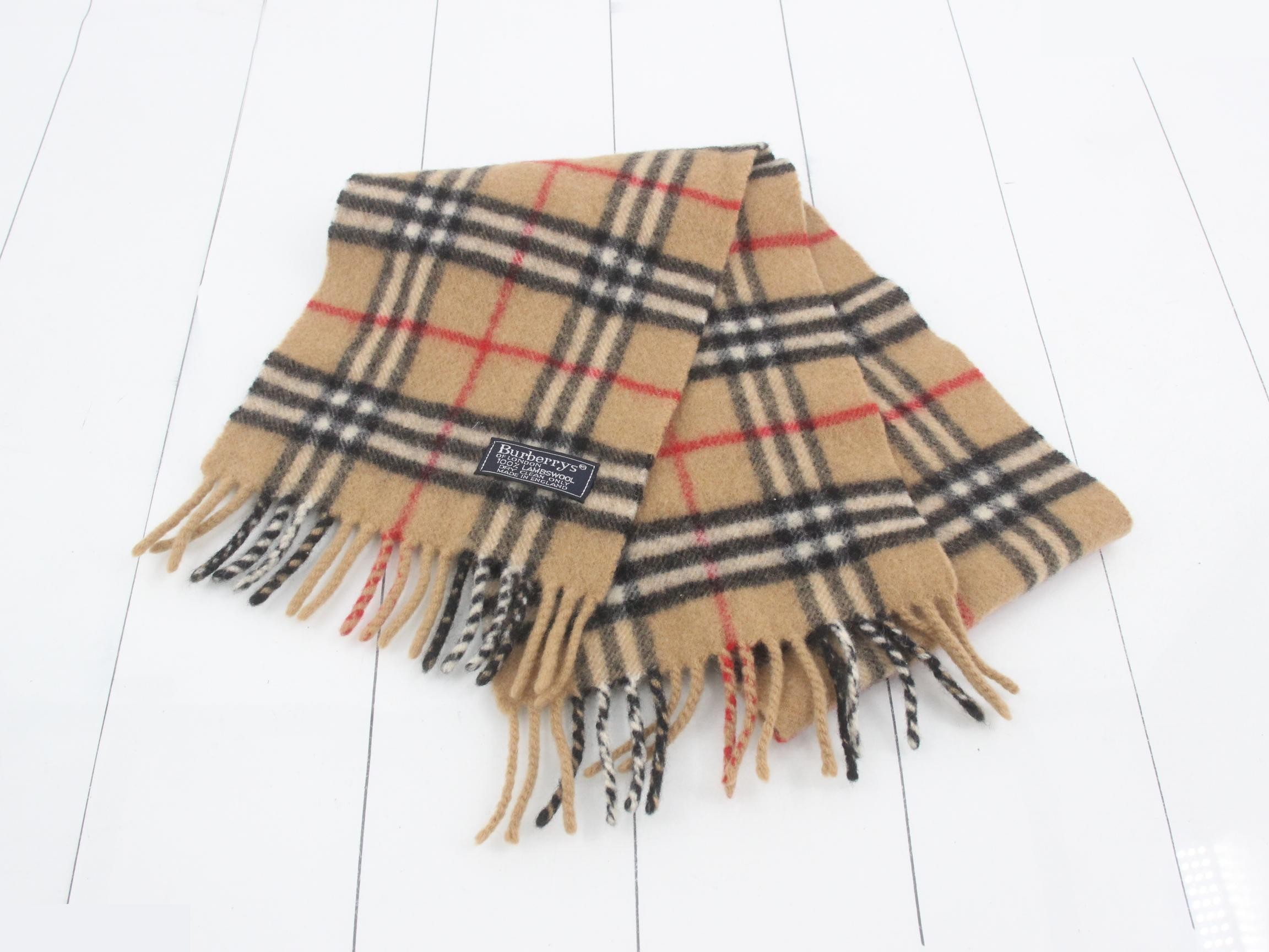 Nova Check Scarf, Beige — view 2