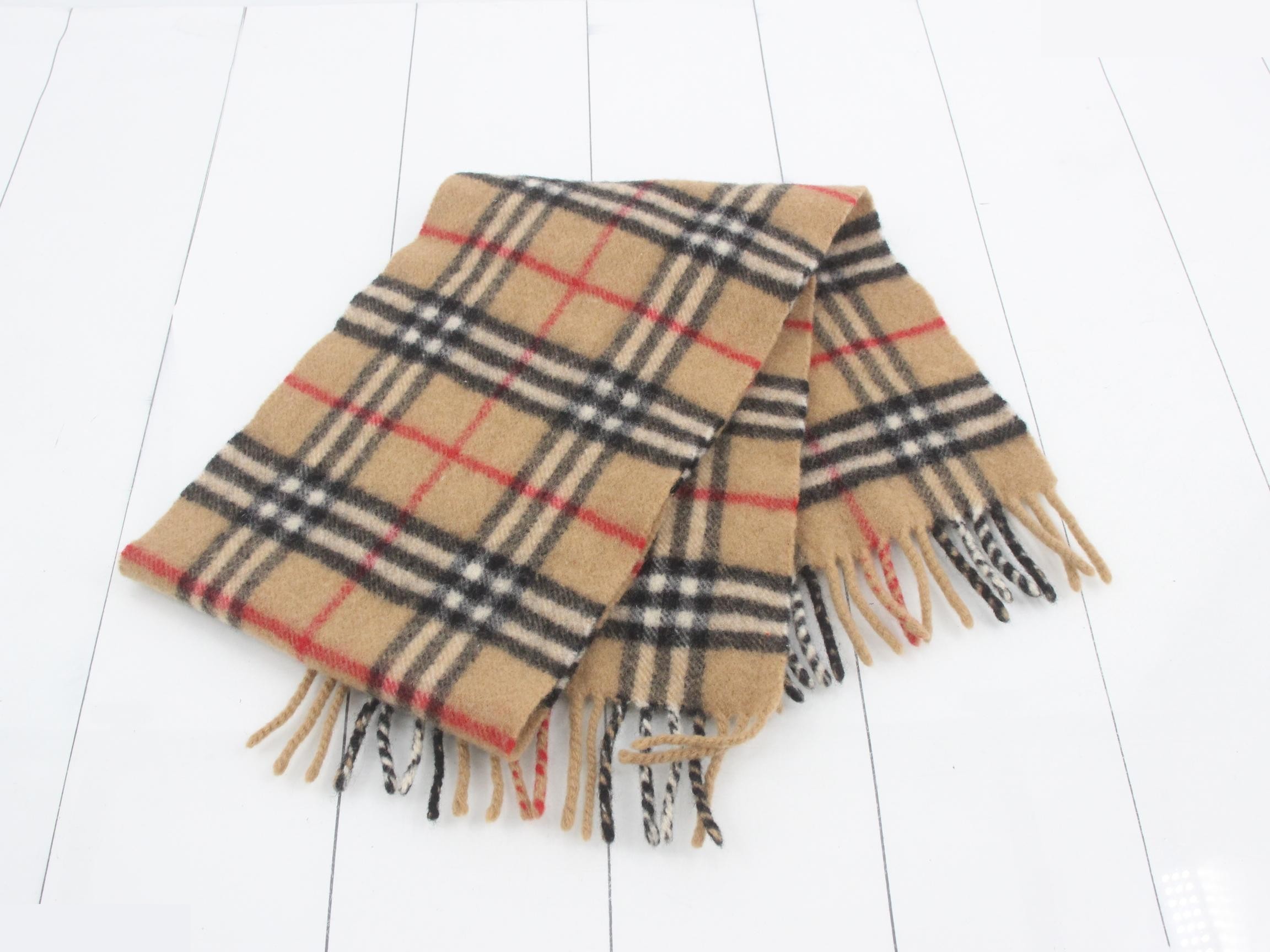 Nova Check Scarf, Beige — view 3
