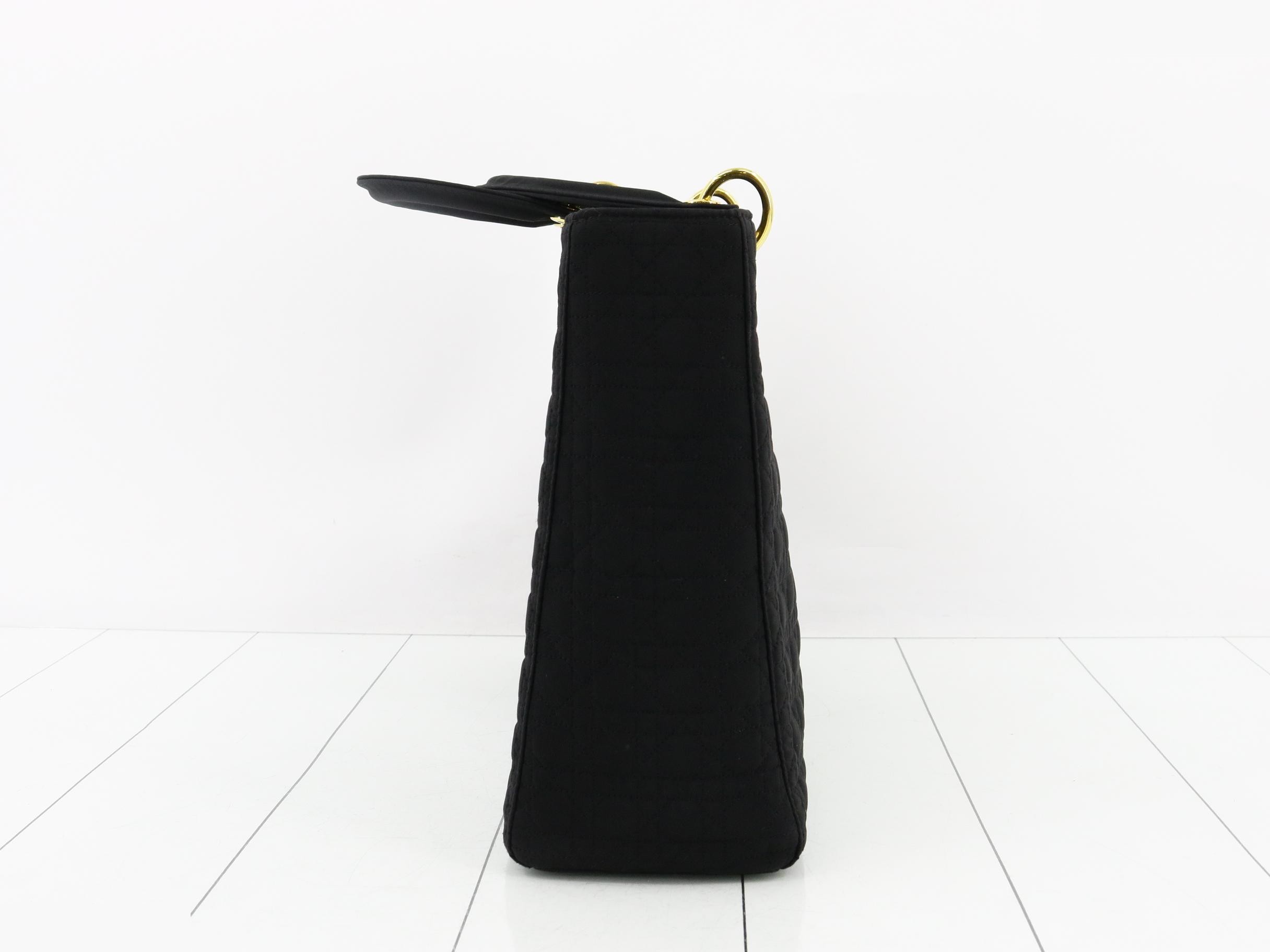 Lady Dior Cannage Nylon Handbag — view 3