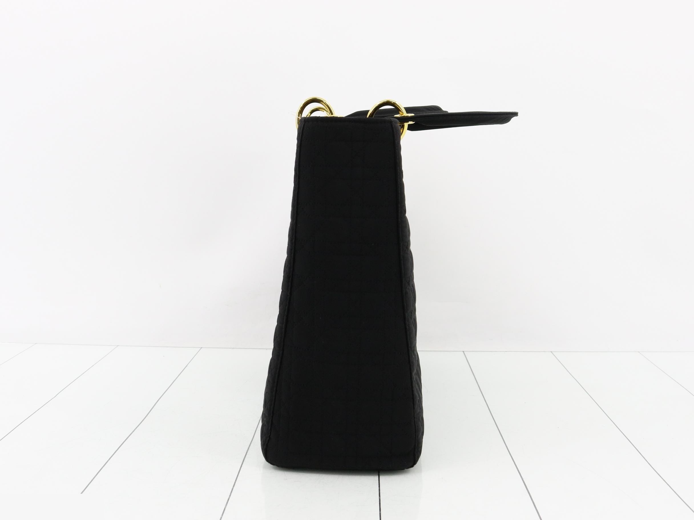 Lady Dior Cannage Nylon Handbag — view 4
