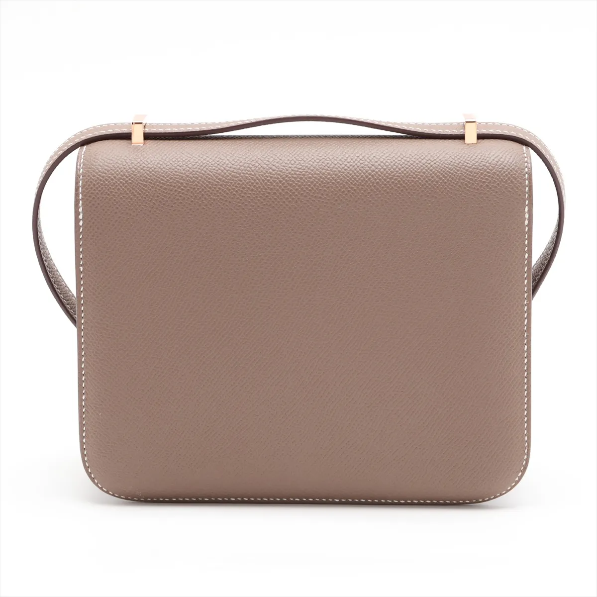 [Individually packaged] Hermes Constance 3 Mini 18, Veau Epsom, Etoupe, Pink Gold Hardware, K: 2025, with mirror. — view 2