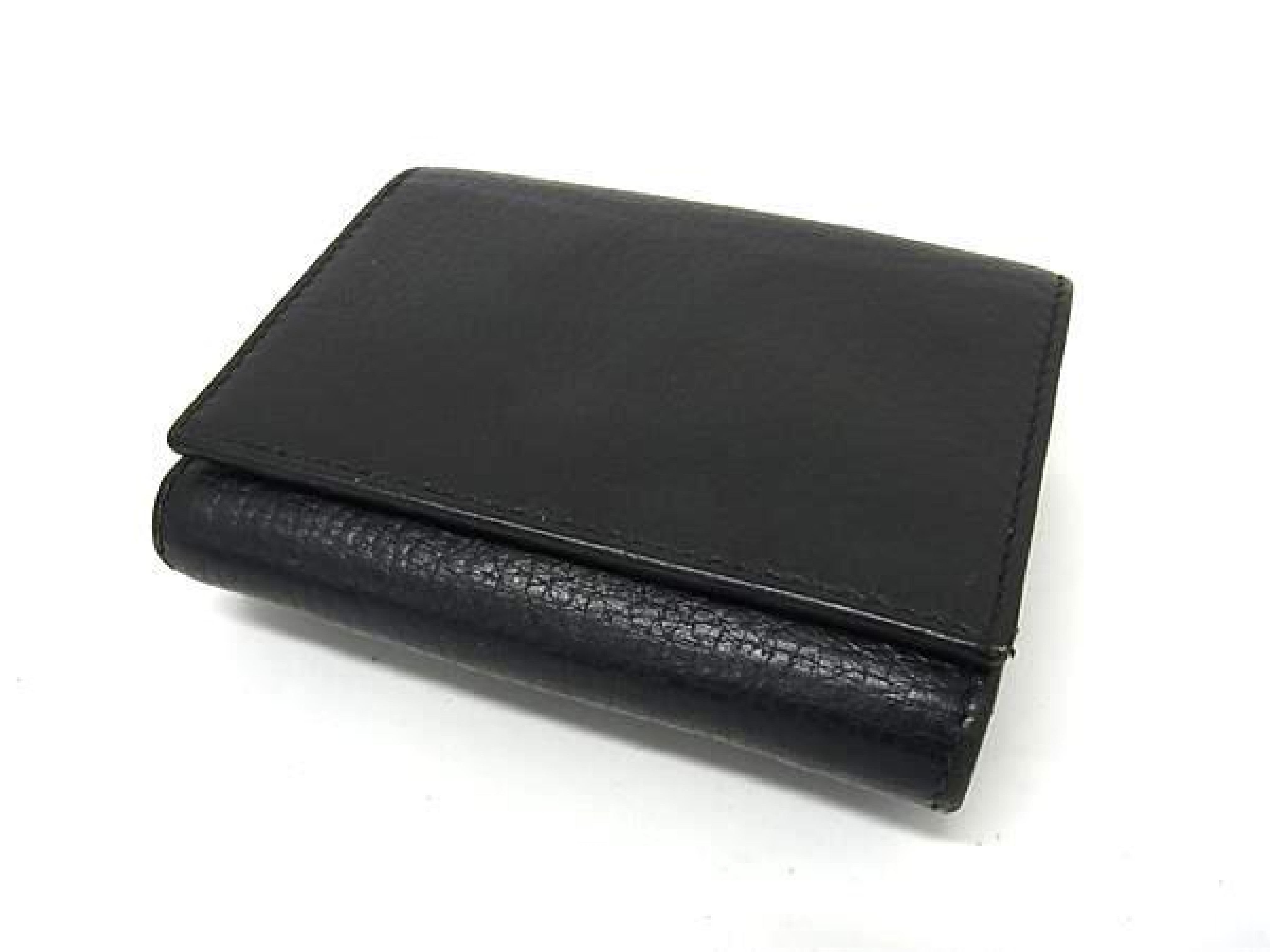 74746 534563 GG Marmont Leather Tri-fold Wallet, Billfold, Coin Purse, Women's/Men's, Black, HB3775 — view 2