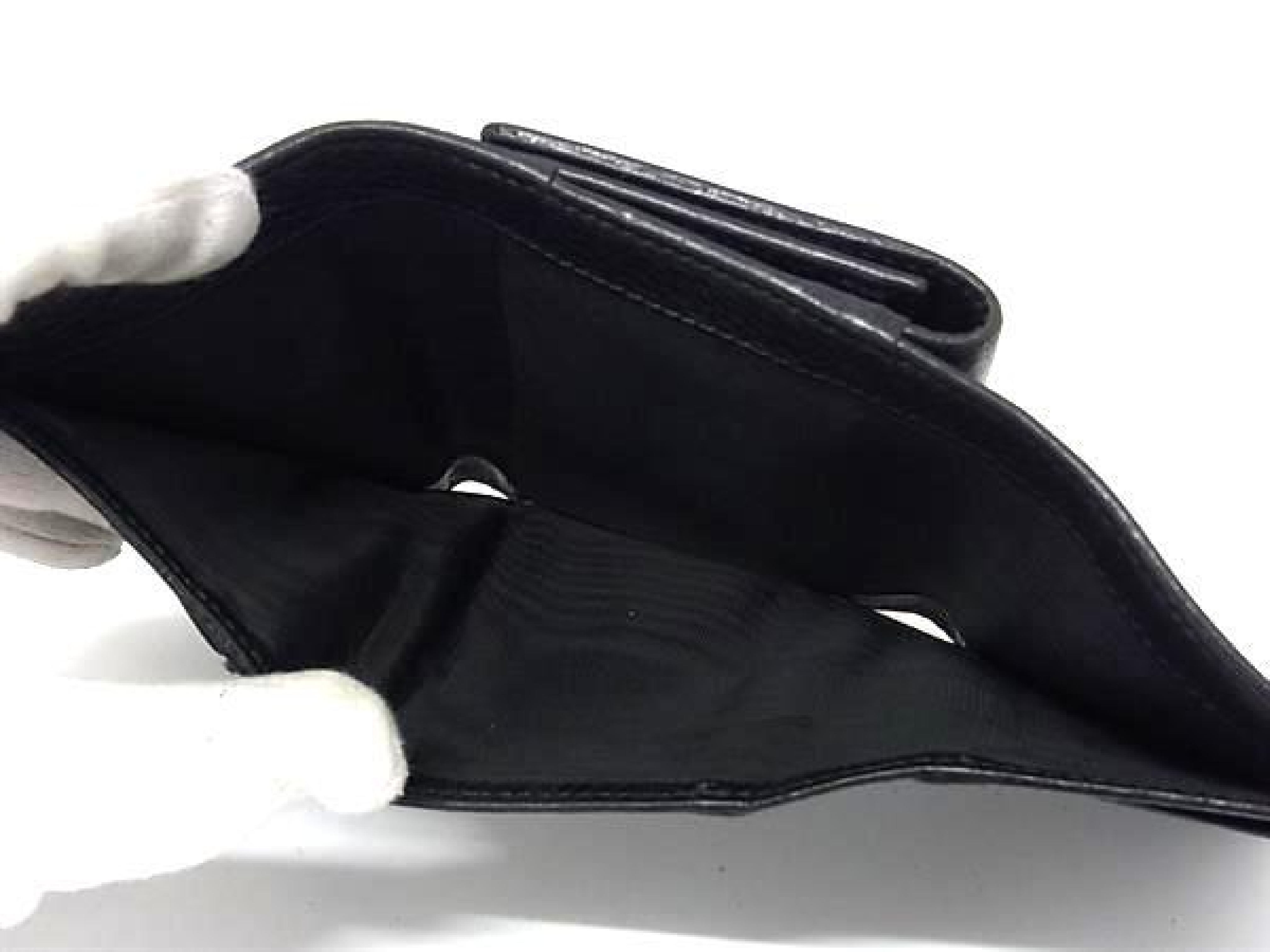 74746 534563 GG Marmont Leather Tri-fold Wallet, Billfold, Coin Purse, Women's/Men's, Black, HB3775 — view 5