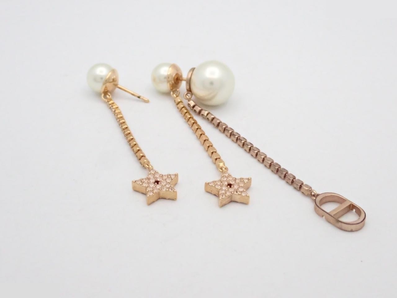 Earrings, CD, Star, Pearl, GP — view 2