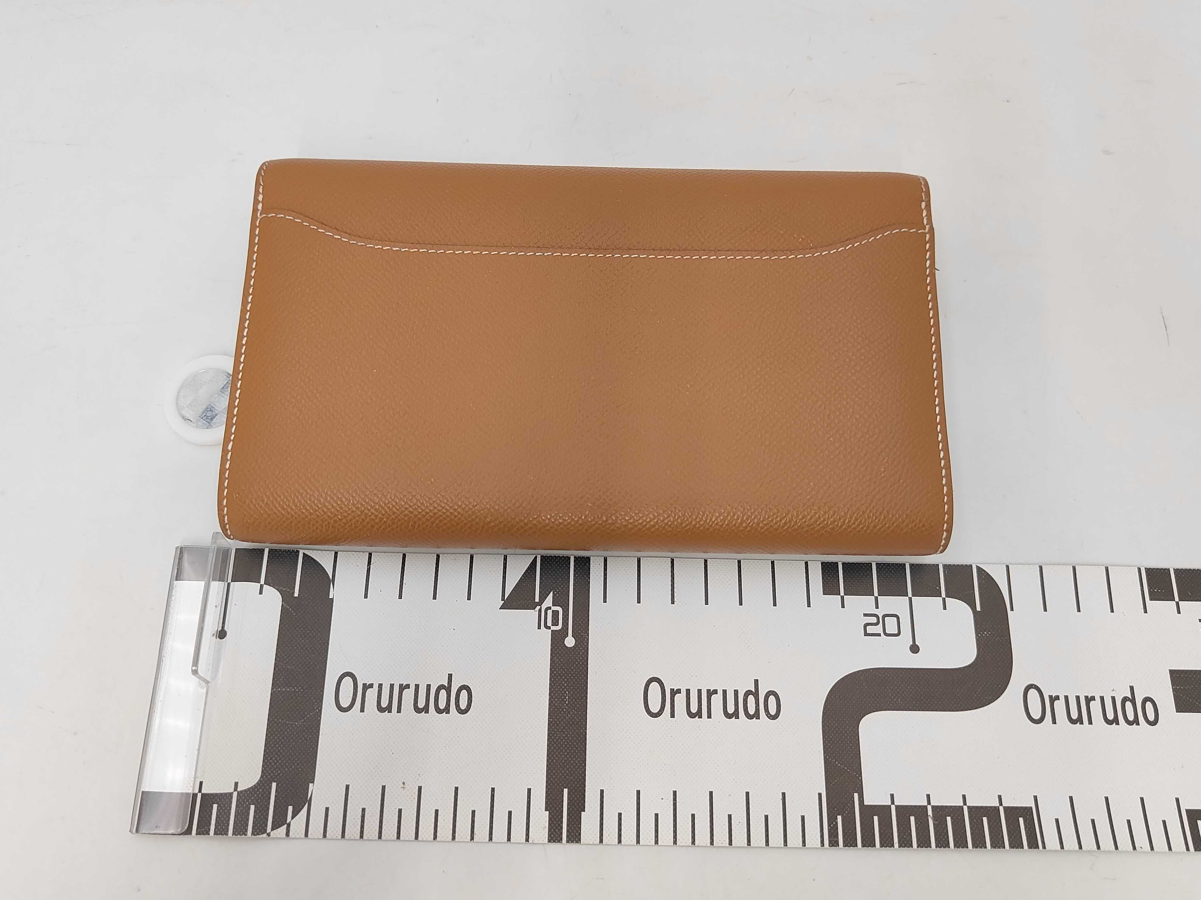Constance To Go wallet, brown with gold hardware, Z stamp, no strap. — view 2