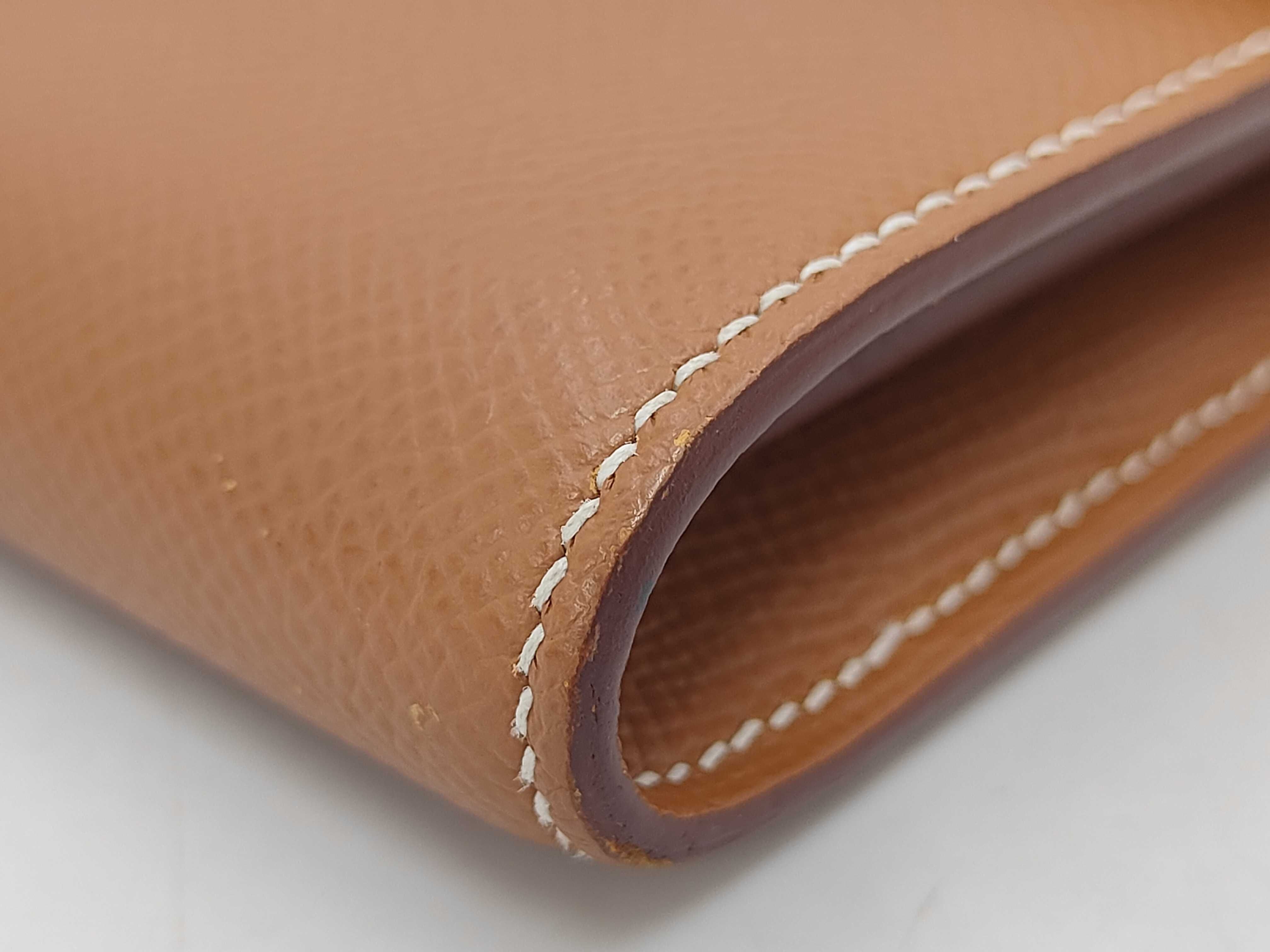 Constance To Go wallet, brown with gold hardware, Z stamp, no strap. — view 4