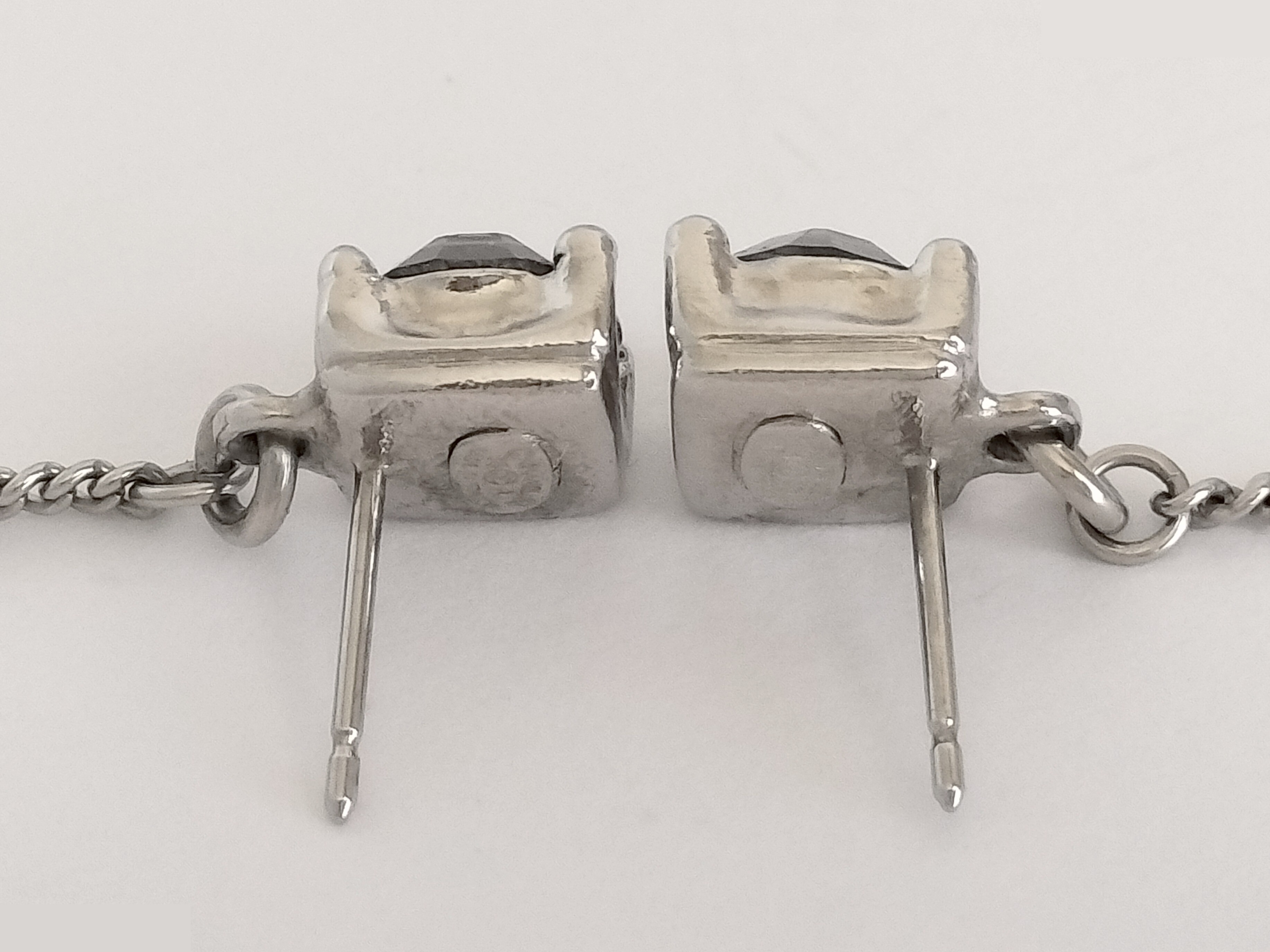 Coco Rhinestone Silver Earrings — view 4
