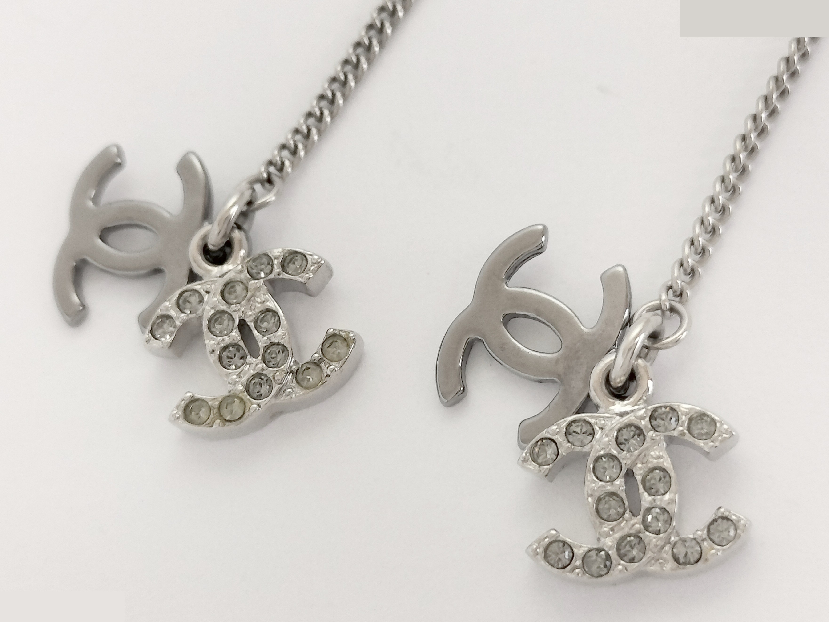 Coco Rhinestone Silver Earrings — view 6