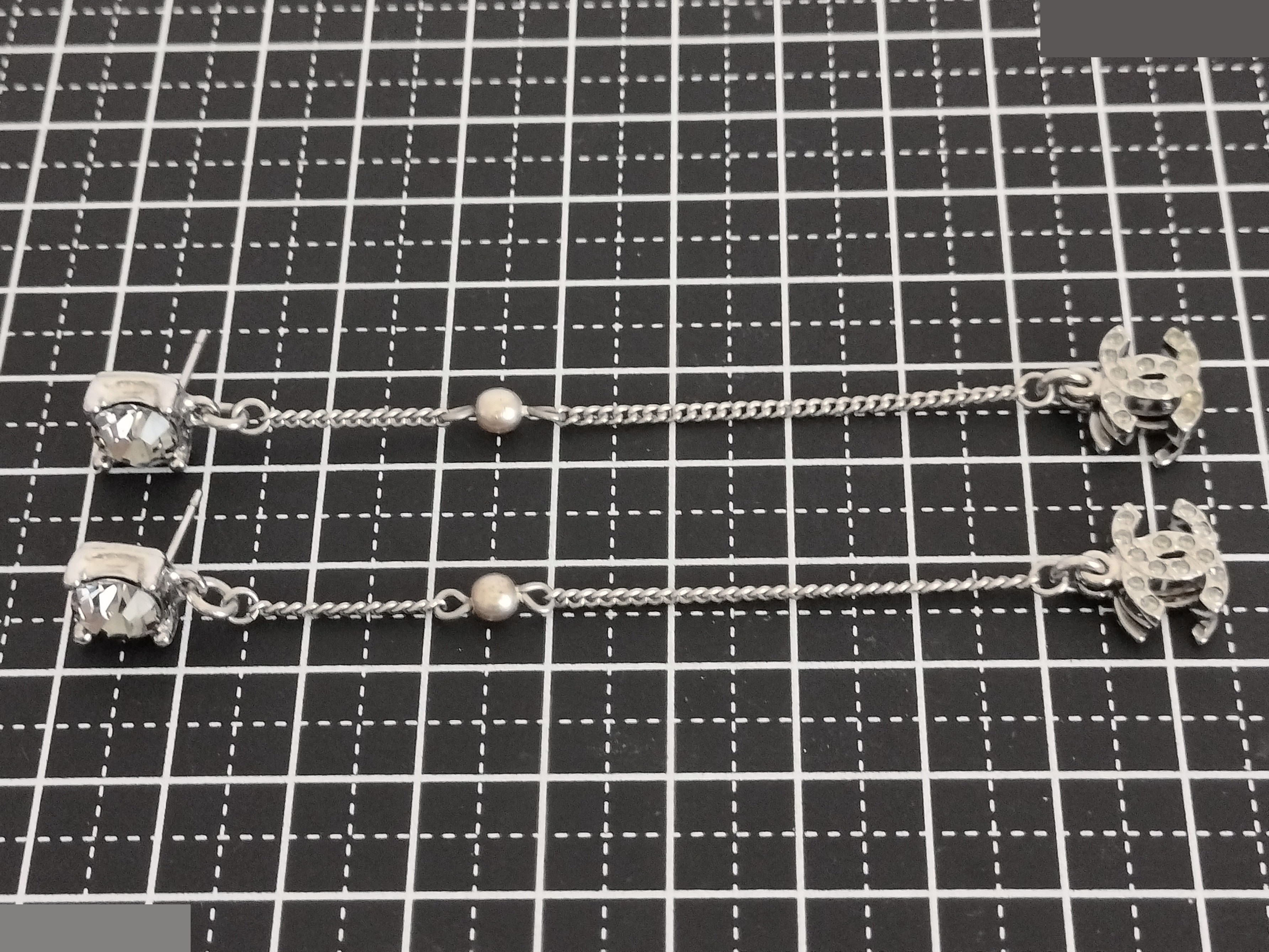 Coco Rhinestone Silver Earrings — view 8