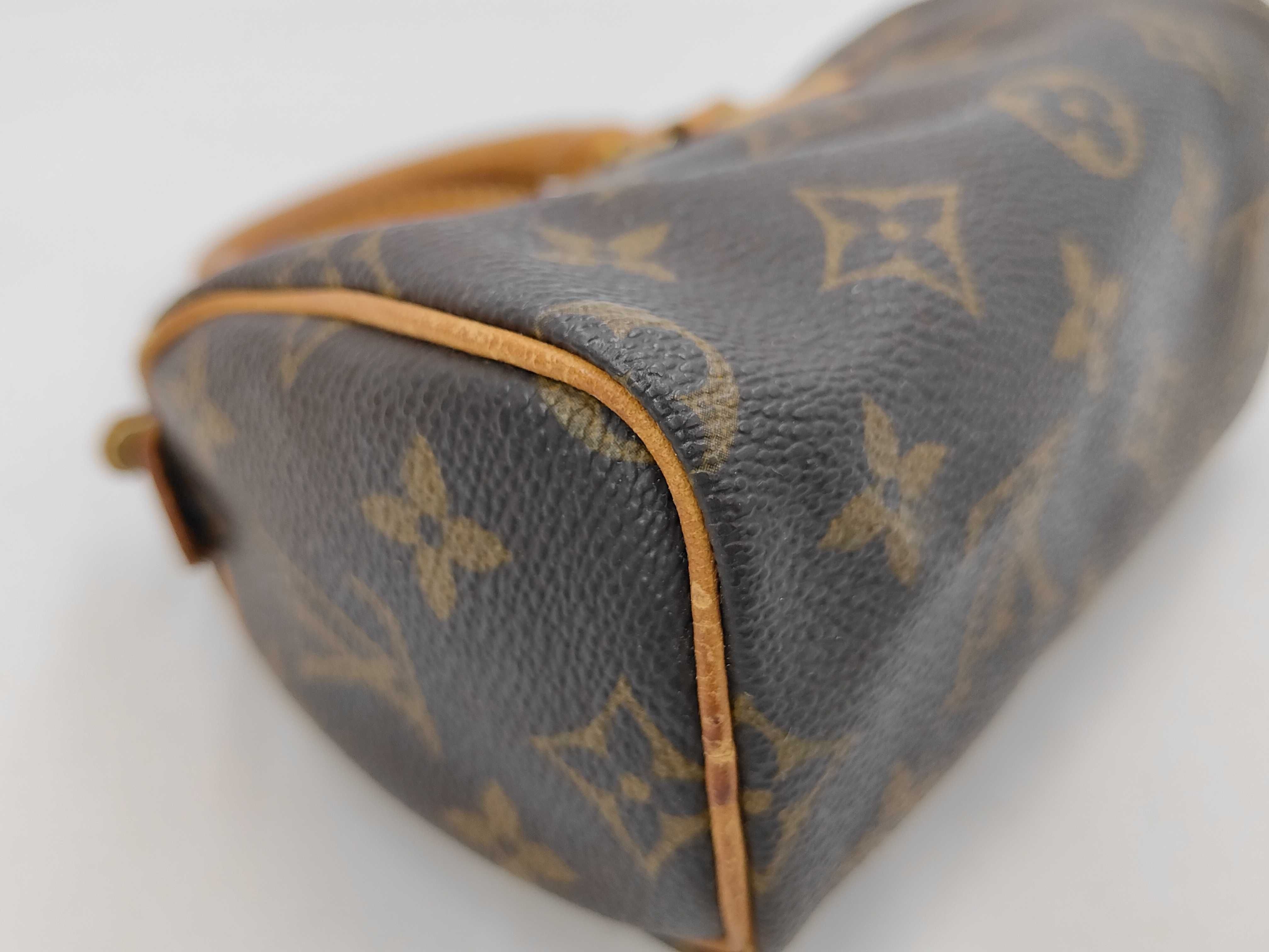 Monogram Mini Speedy Handbag with Strap — view 4