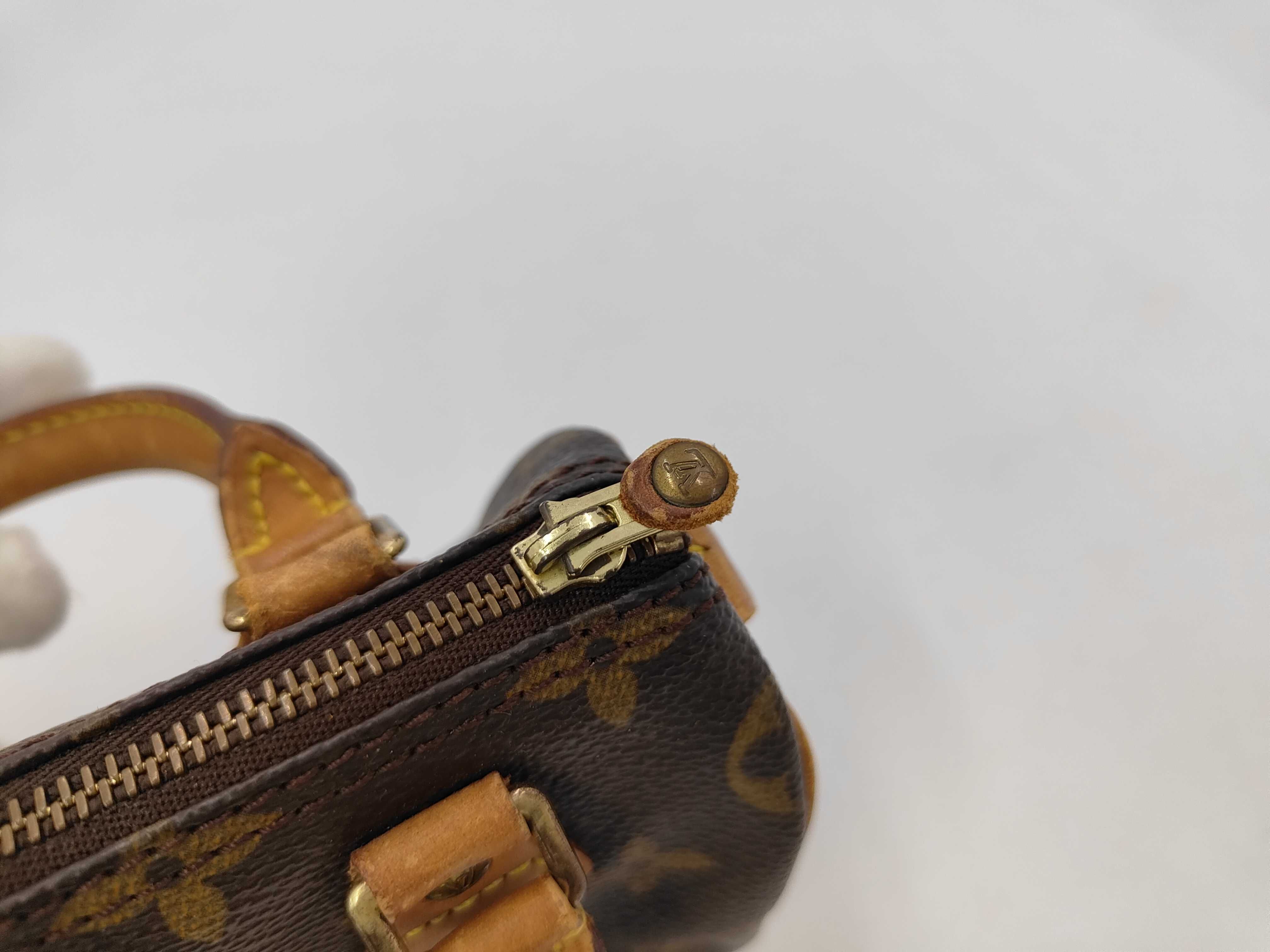 Monogram Mini Speedy Handbag with Strap — view 7