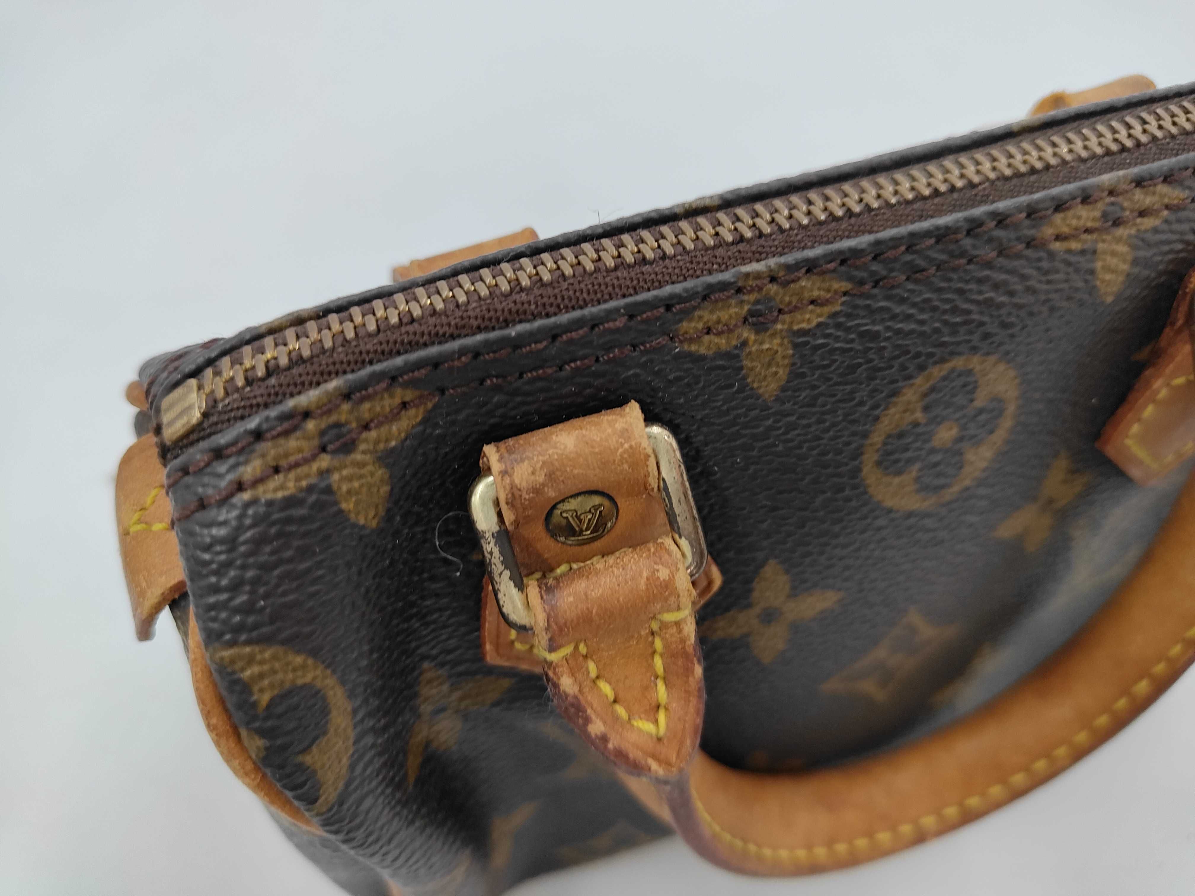 Monogram Mini Speedy Handbag with Strap — view 8