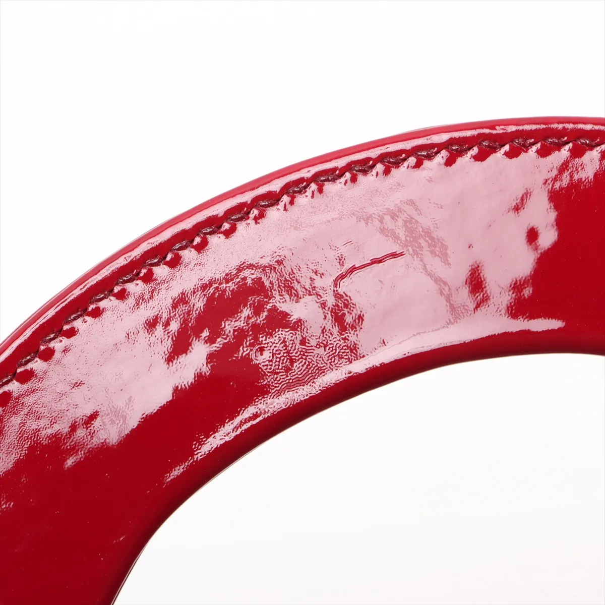 Cannage Lady Dior Mini Patent Leather 2-Way Handbag, Red — view 11