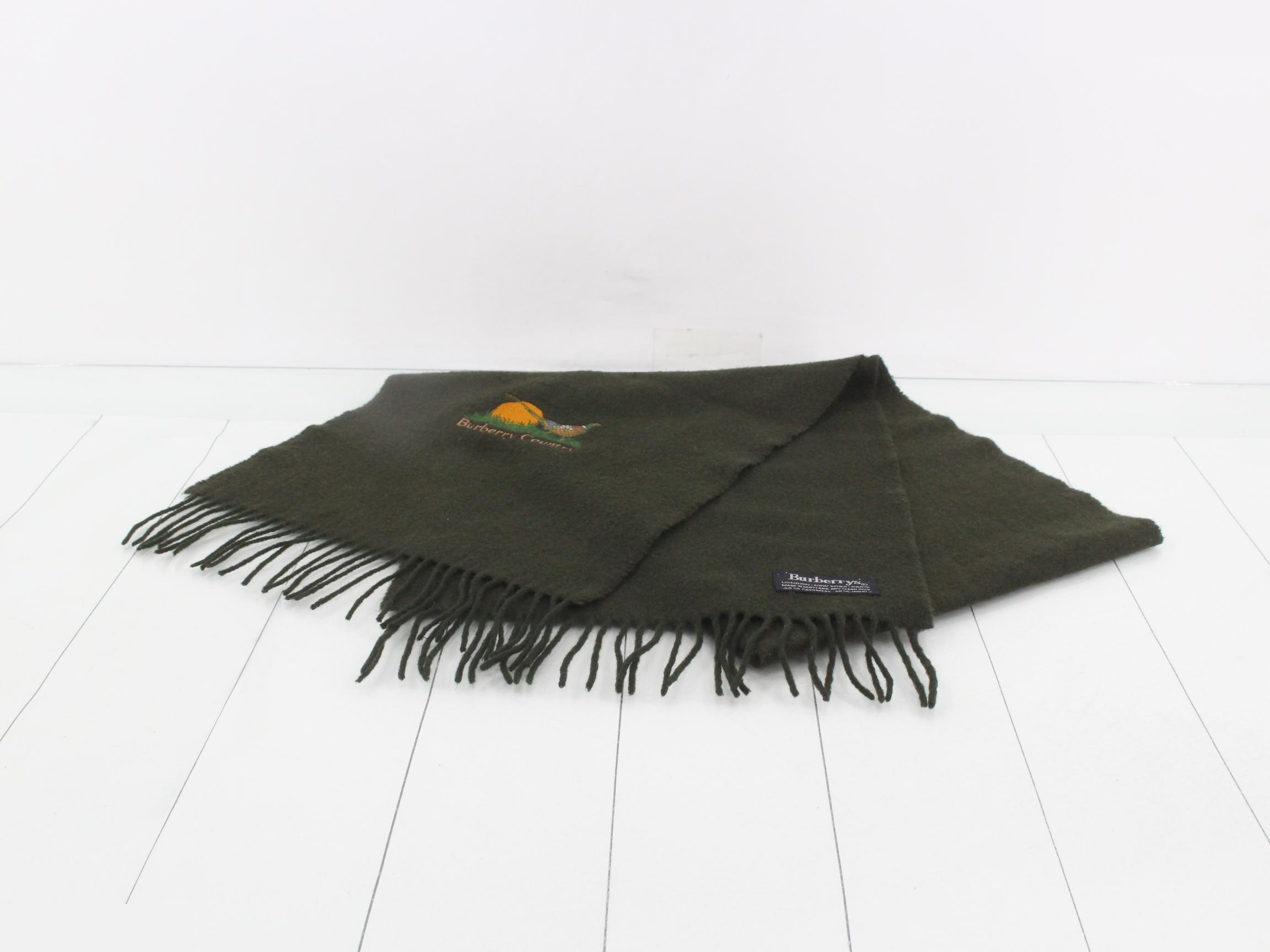 Scarf - Green - 60% Cashmere, 40% Wool — view 2