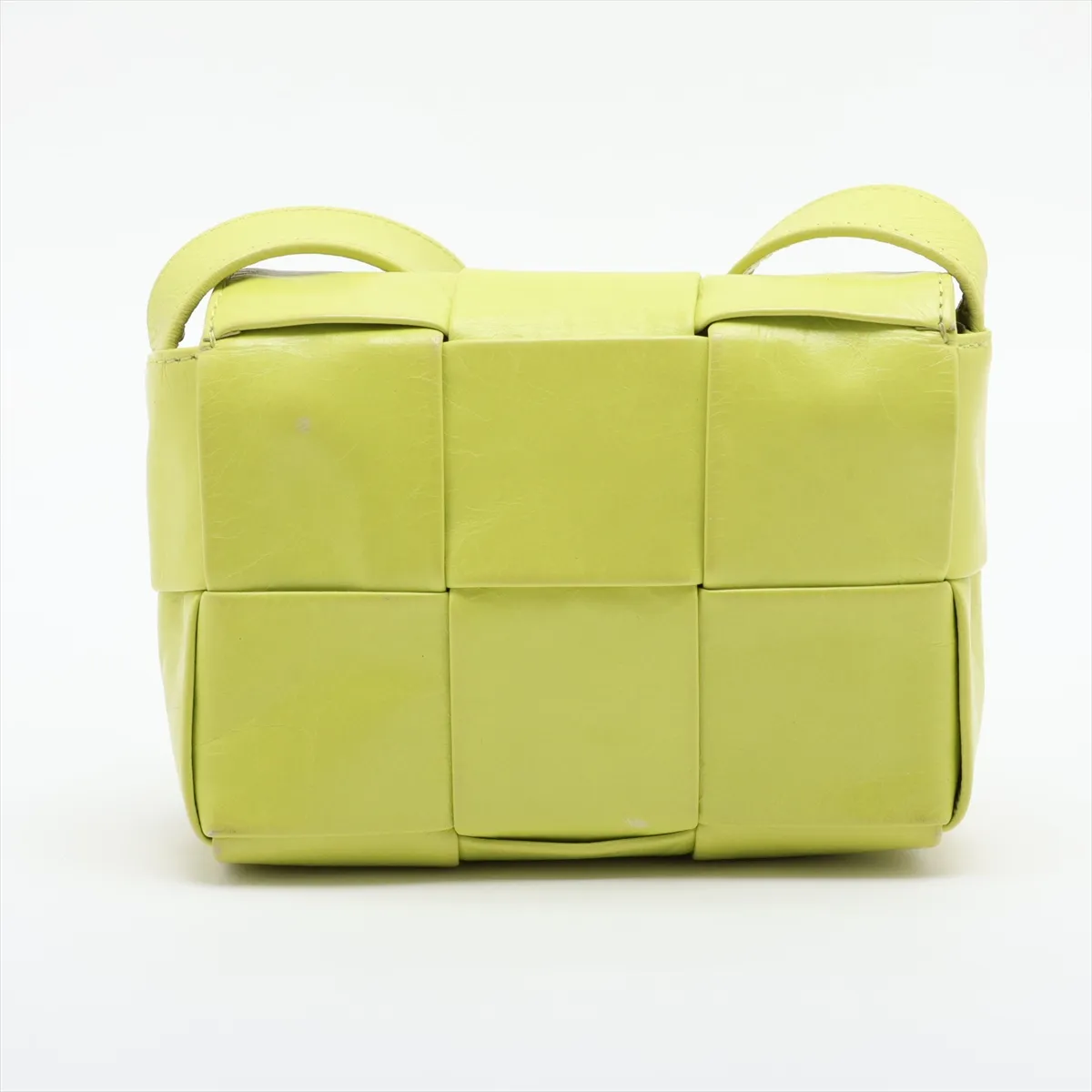 Maxi Intrecciato Candy Padded Cassette Leather Shoulder Bag, Yellow — view 2