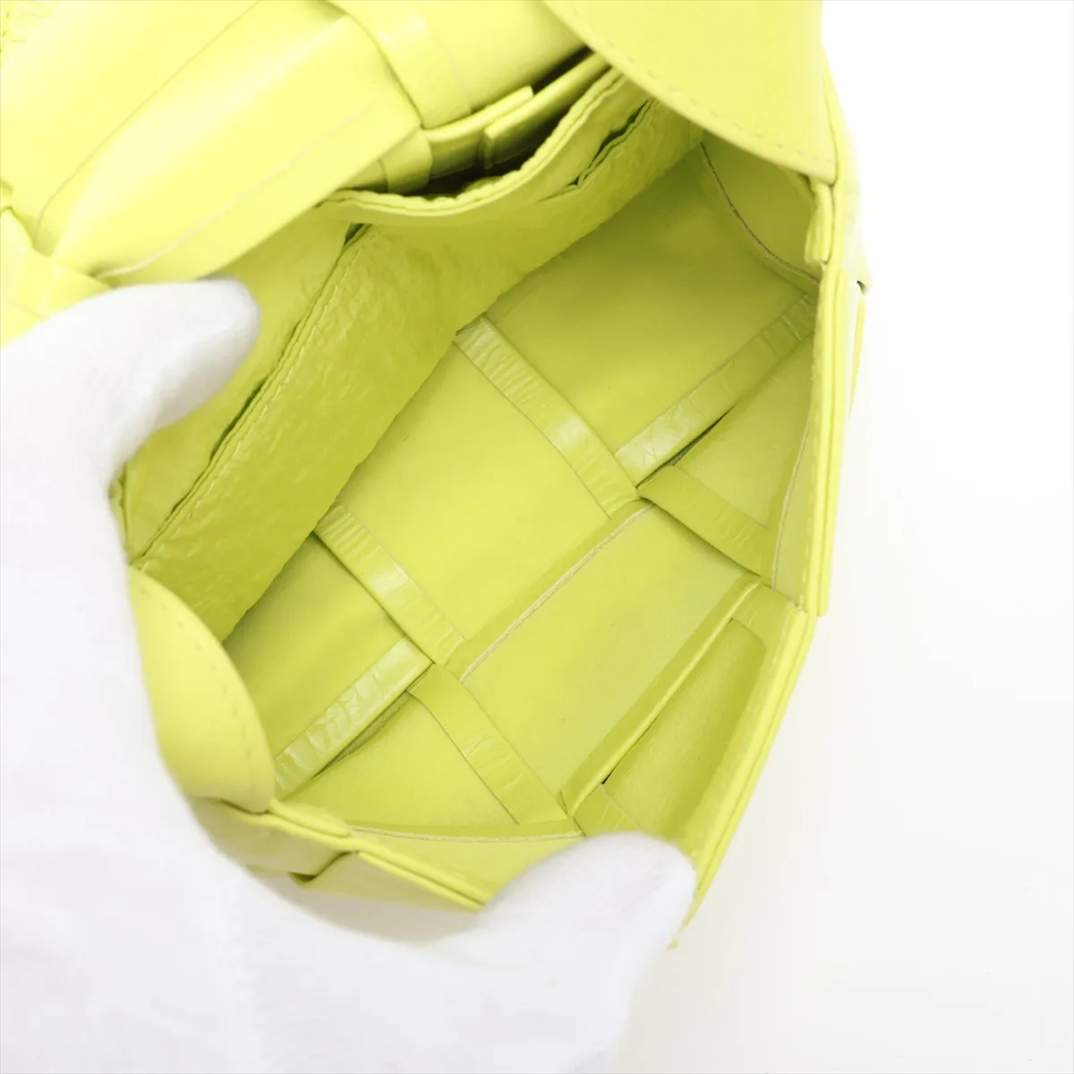 Maxi Intrecciato Candy Padded Cassette Leather Shoulder Bag, Yellow — view 6