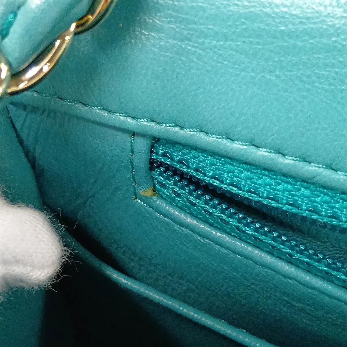 Mini Matelassé 17 Lambskin Single Flap Single Chain Bag, Blue with Gold Hardware, 31268732, Serial Number 31-series, A35200 — view 13