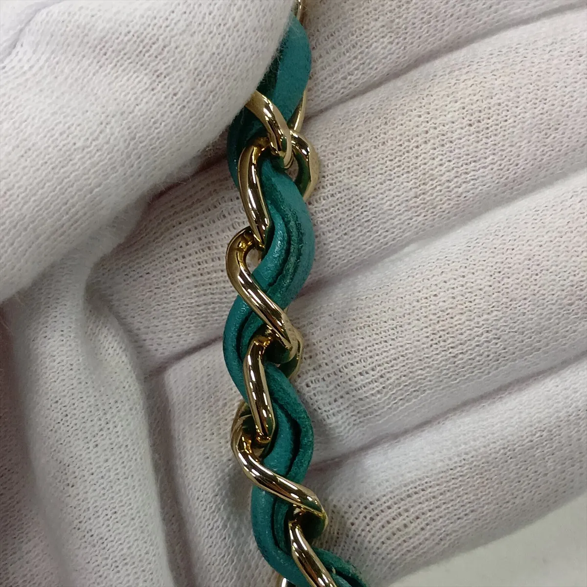 Mini Matelassé 17 Lambskin Single Flap Single Chain Bag, Blue with Gold Hardware, 31268732, Serial Number 31-series, A35200 — view 10