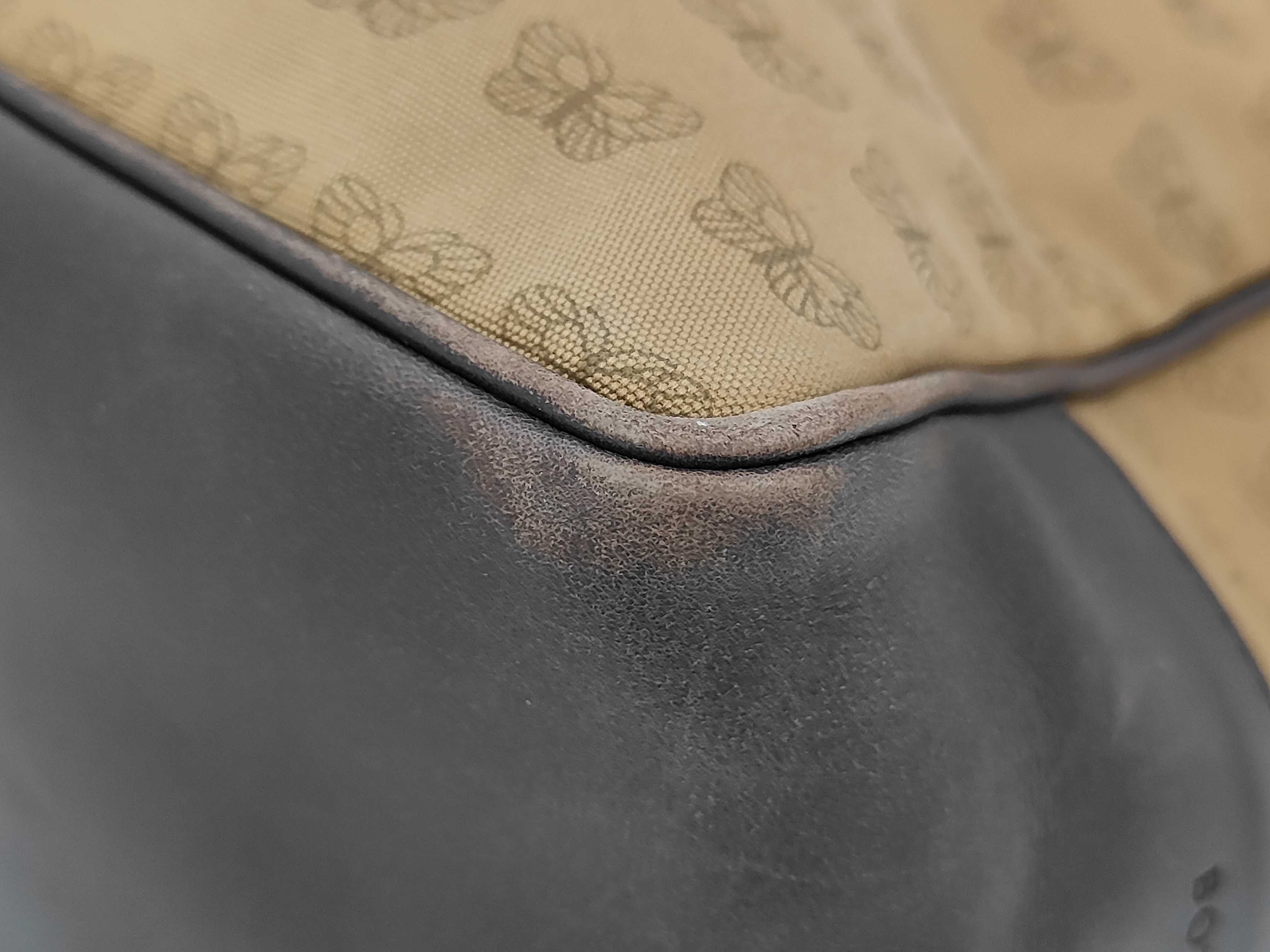 Butterfly Pattern Tote Bag, Brown Tote Bag — view 7