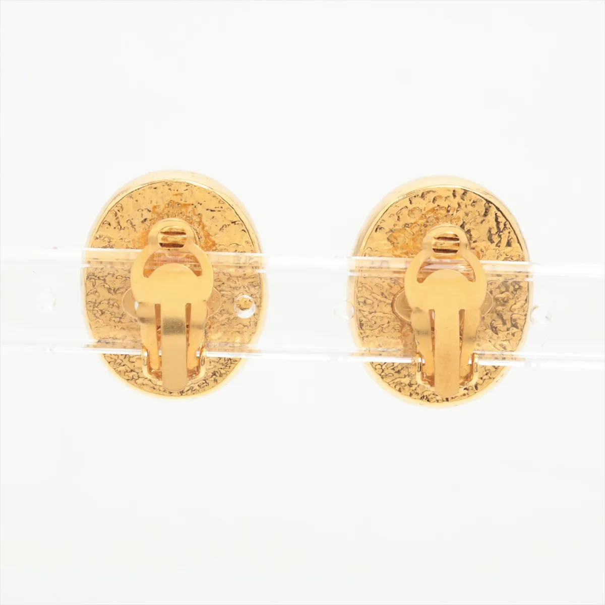 Cocomark Gripore 93A earrings (for both ears) GP x colored stone Blue x gold — view 2