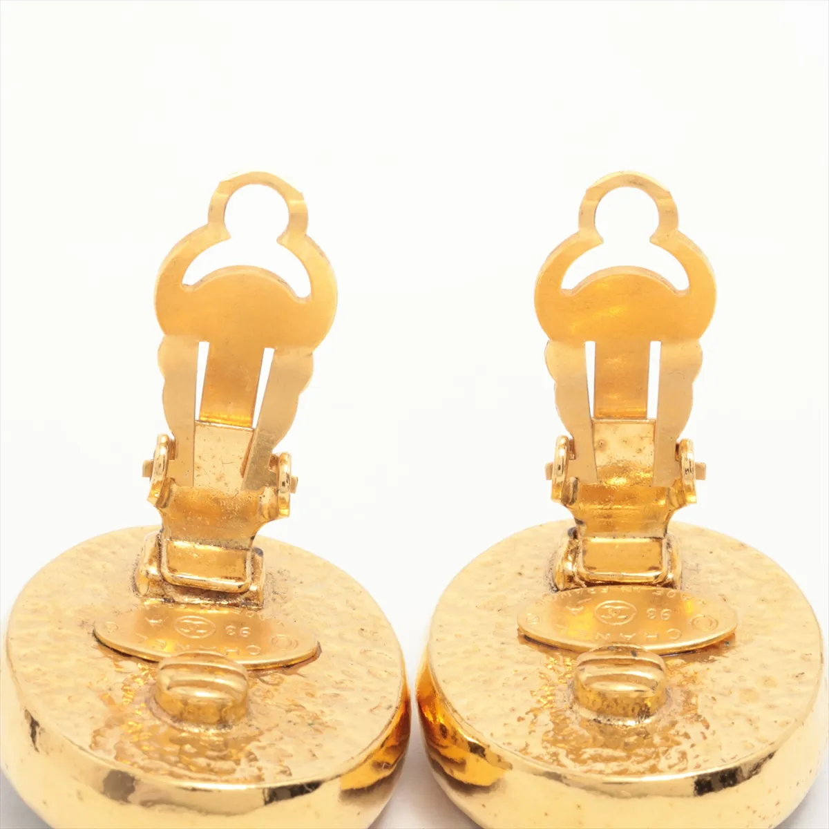 Cocomark Gripore 93A earrings (for both ears) GP x colored stone Blue x gold — view 4