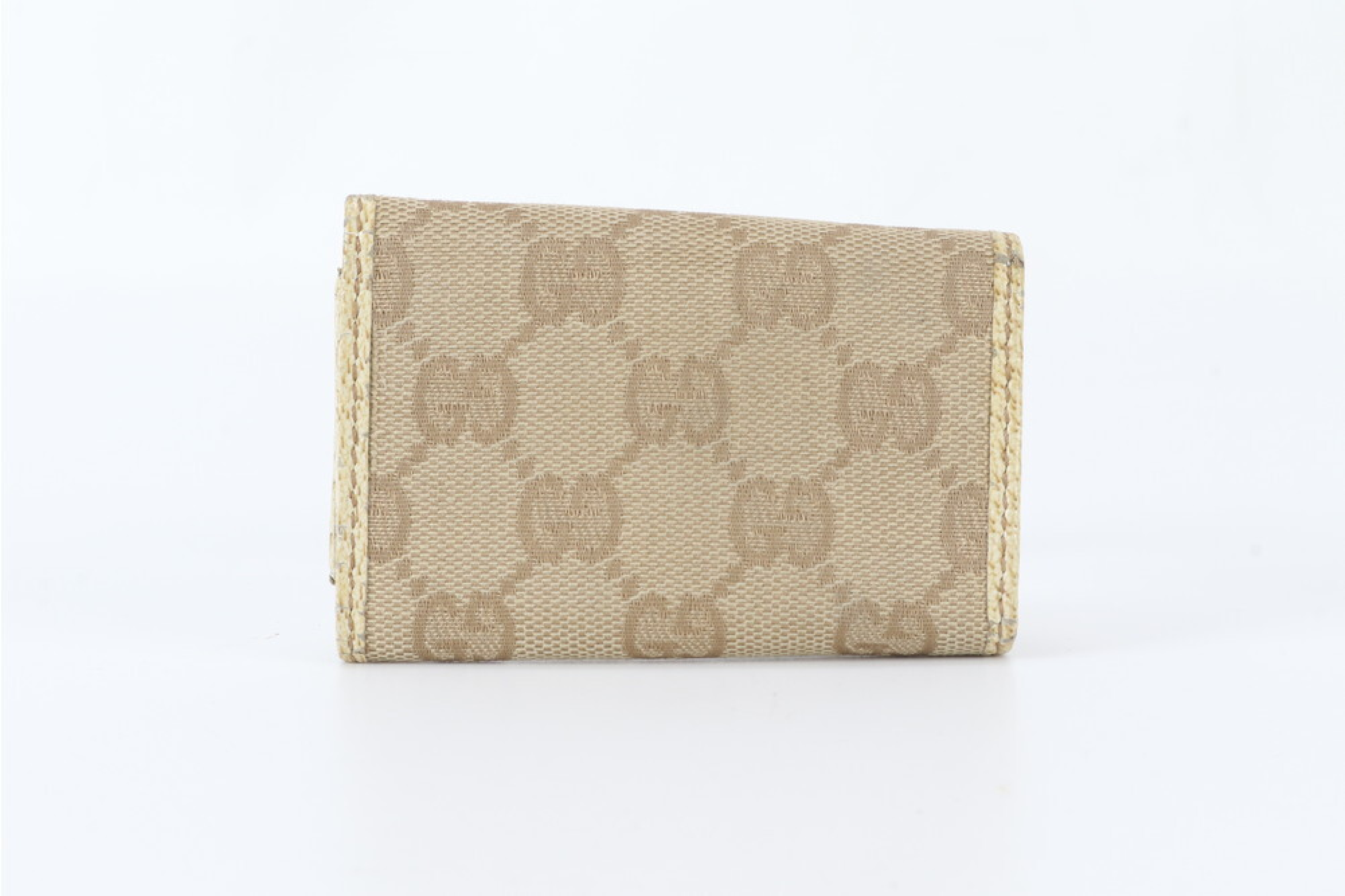 GG Canvas Bamboo Leather Key Case/Keychain — view 2