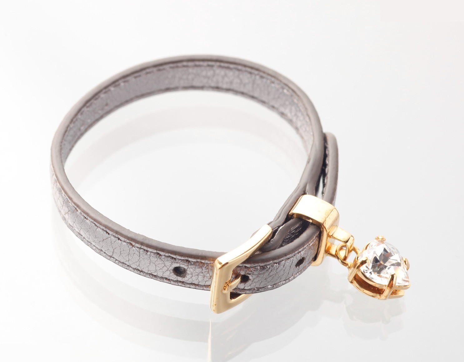 Heartstone Bracelet/Bangle (Leather/Fabric) Wrist circumference approximately 18cm — view 3