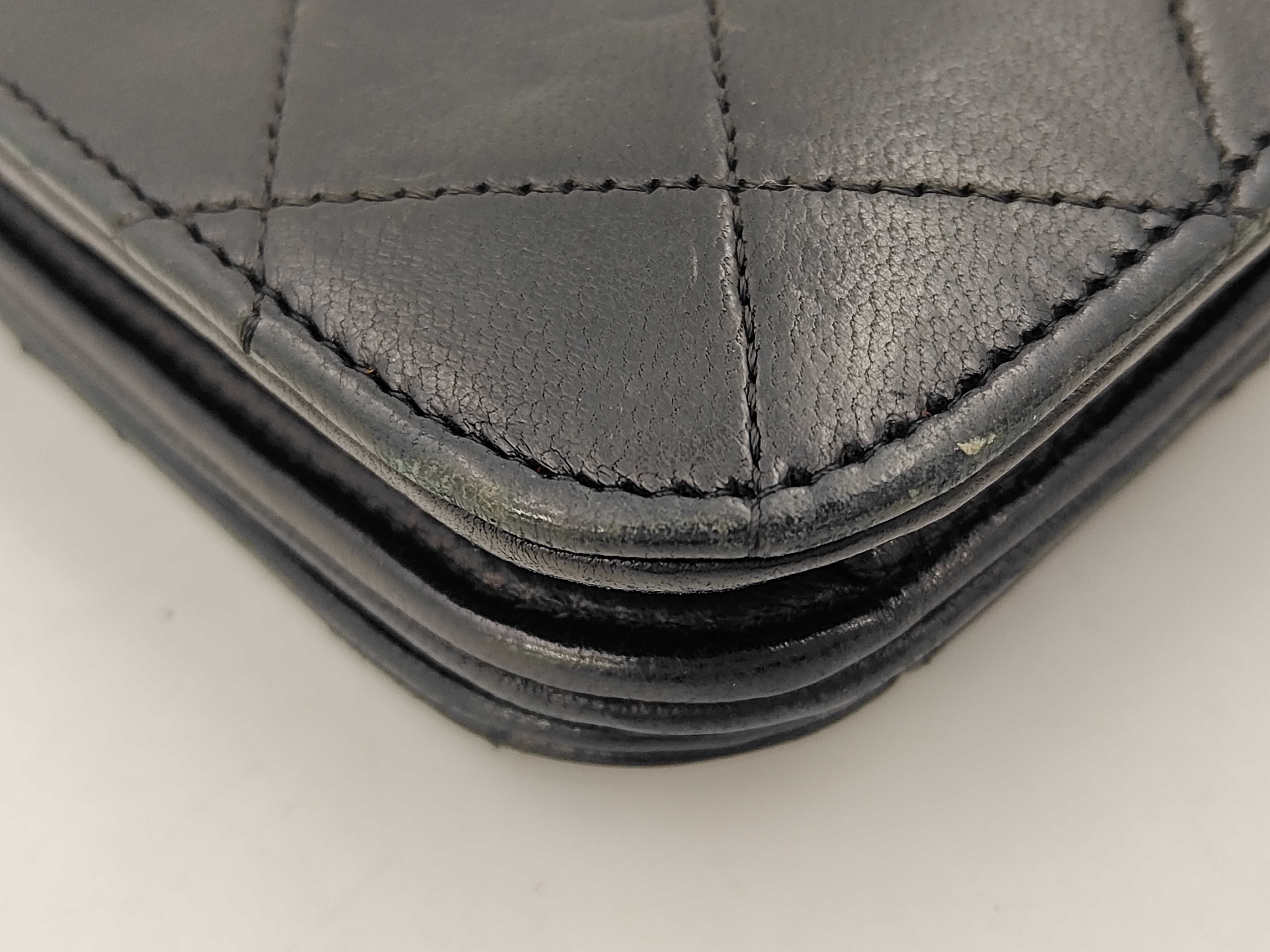 Matelassé Full Flap Chain Shoulder Bag, Lambskin, Black, Serial Number 8 — view 5