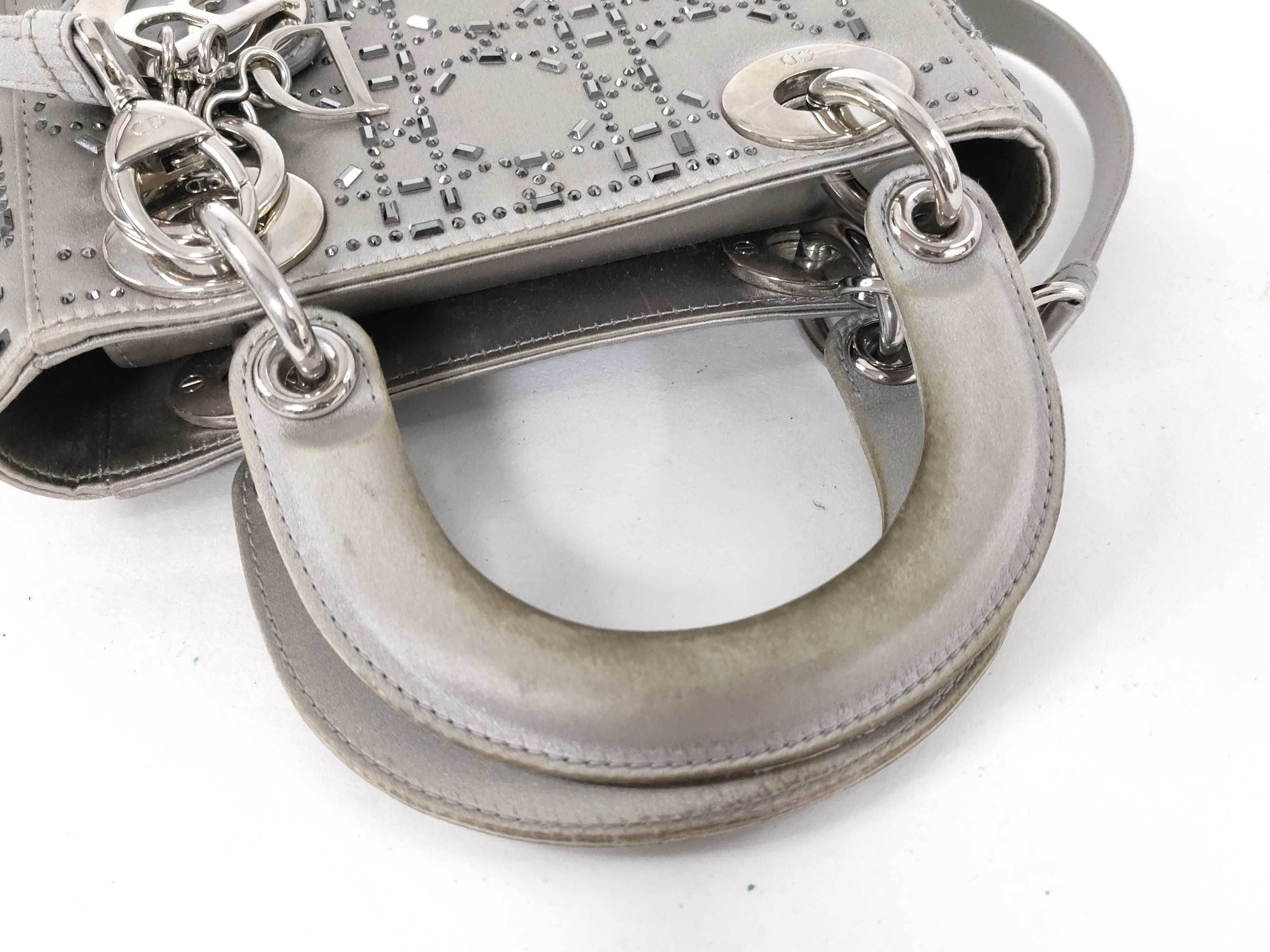 Lady Dior Satin 2-way Beaded Lady Handbag — view 3