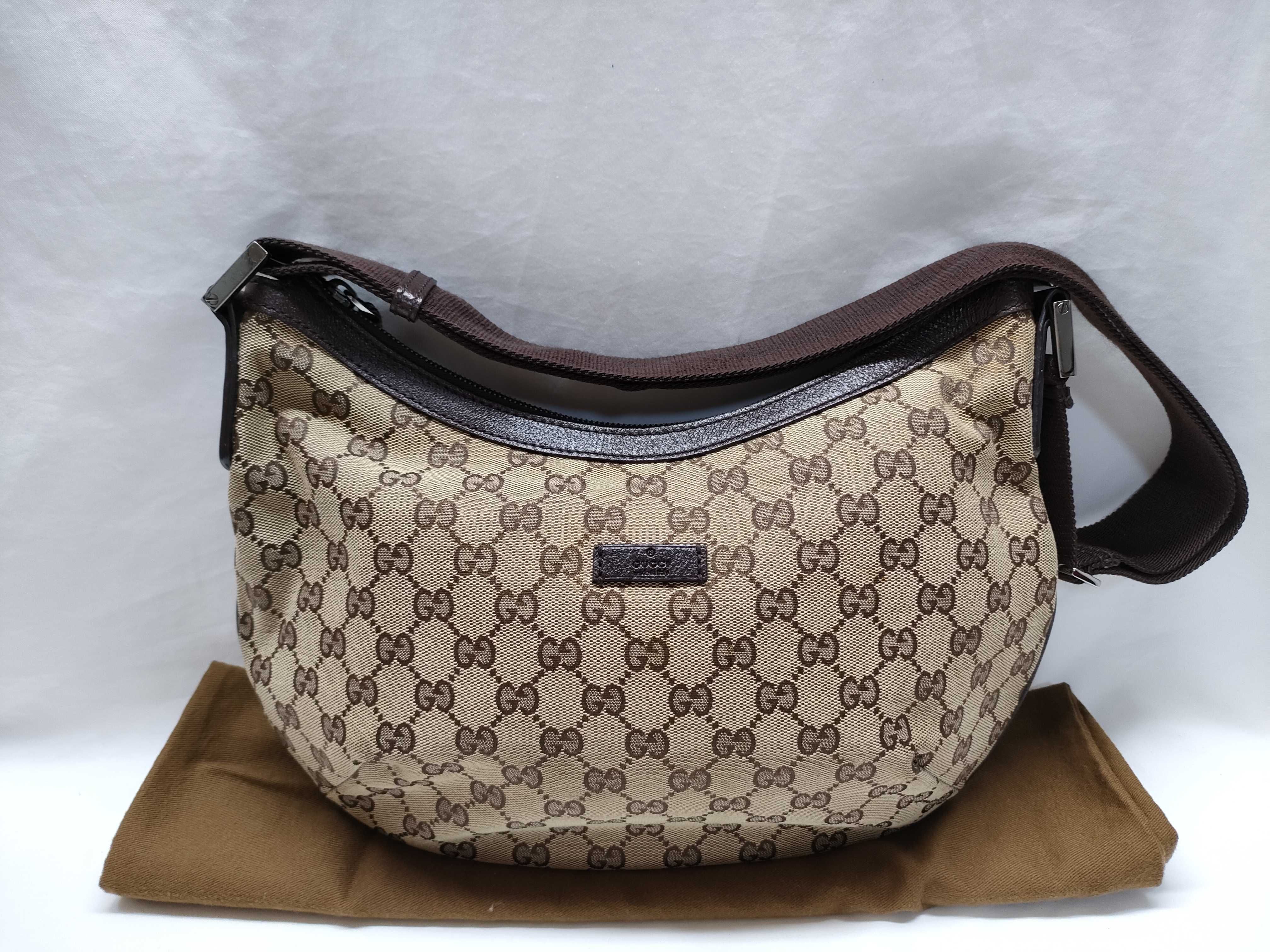 GG Canvas Shoulder Bag, Brown