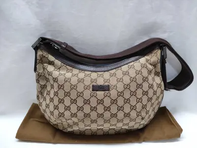 GG Canvas Shoulder Bag, Brown