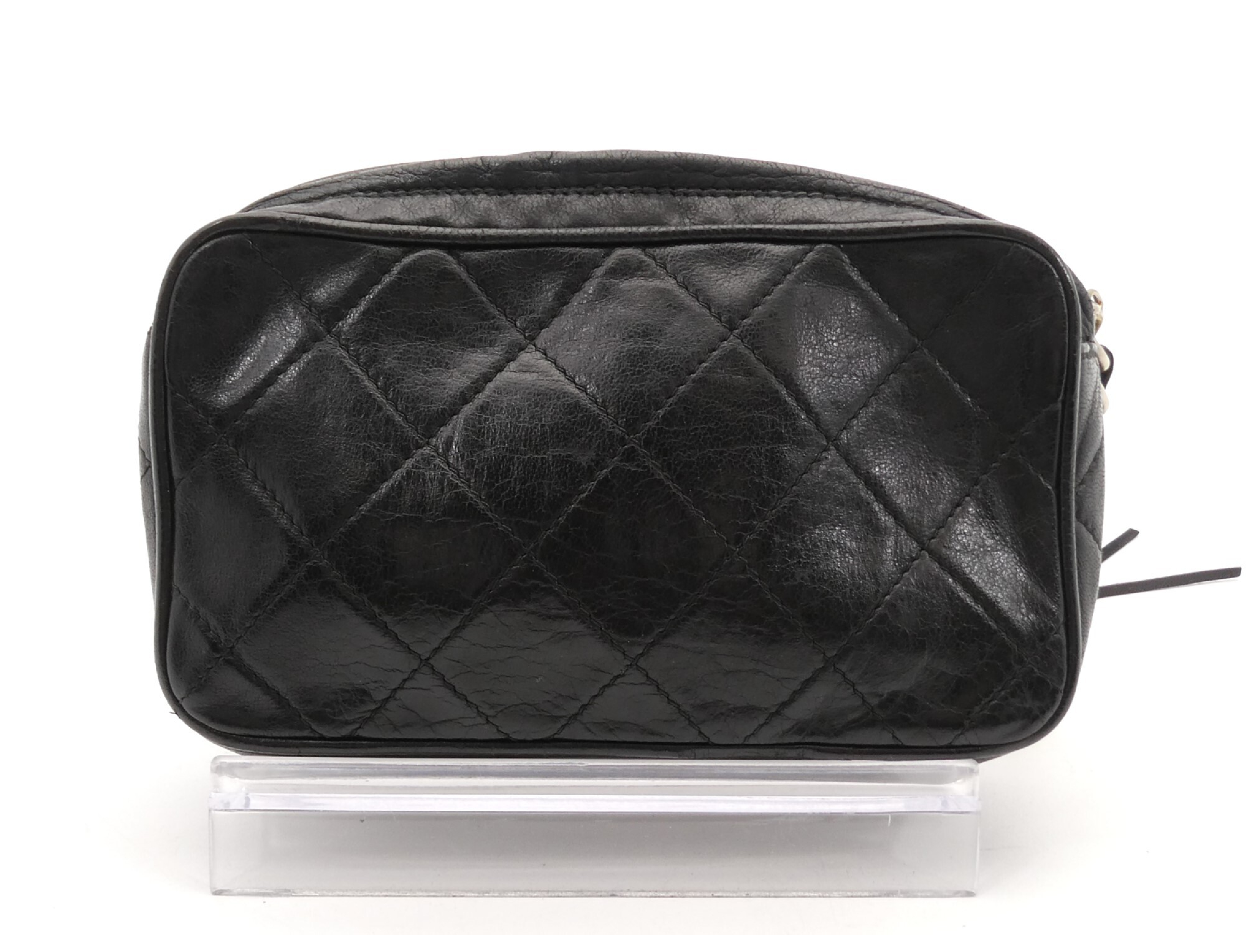 Matelassé Fringe Chain Pouch — view 2