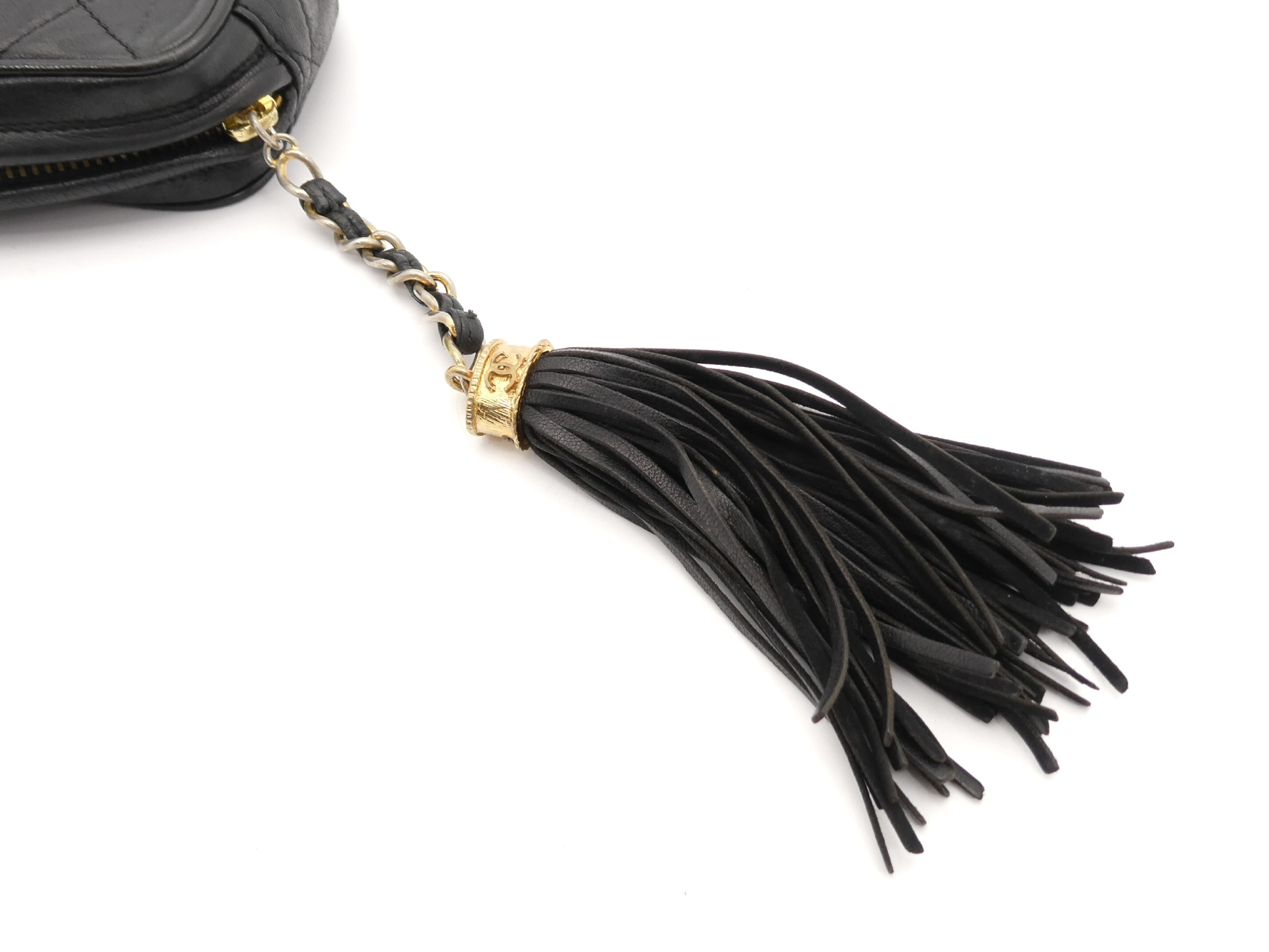 Matelassé Fringe Chain Pouch — view 6