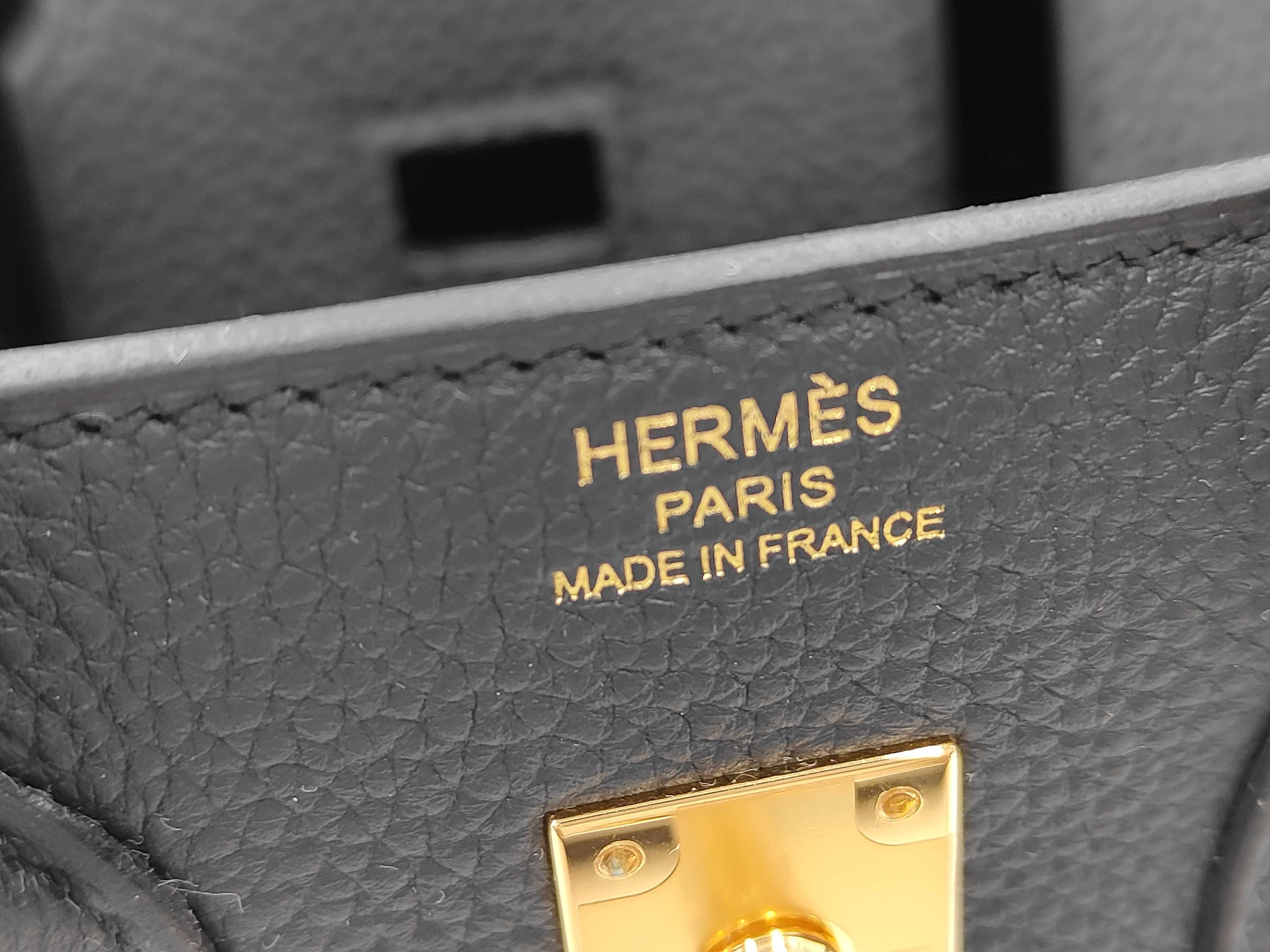 Birkin 25 Togo Black G Stamp Gold Hardware Handbag — view 9