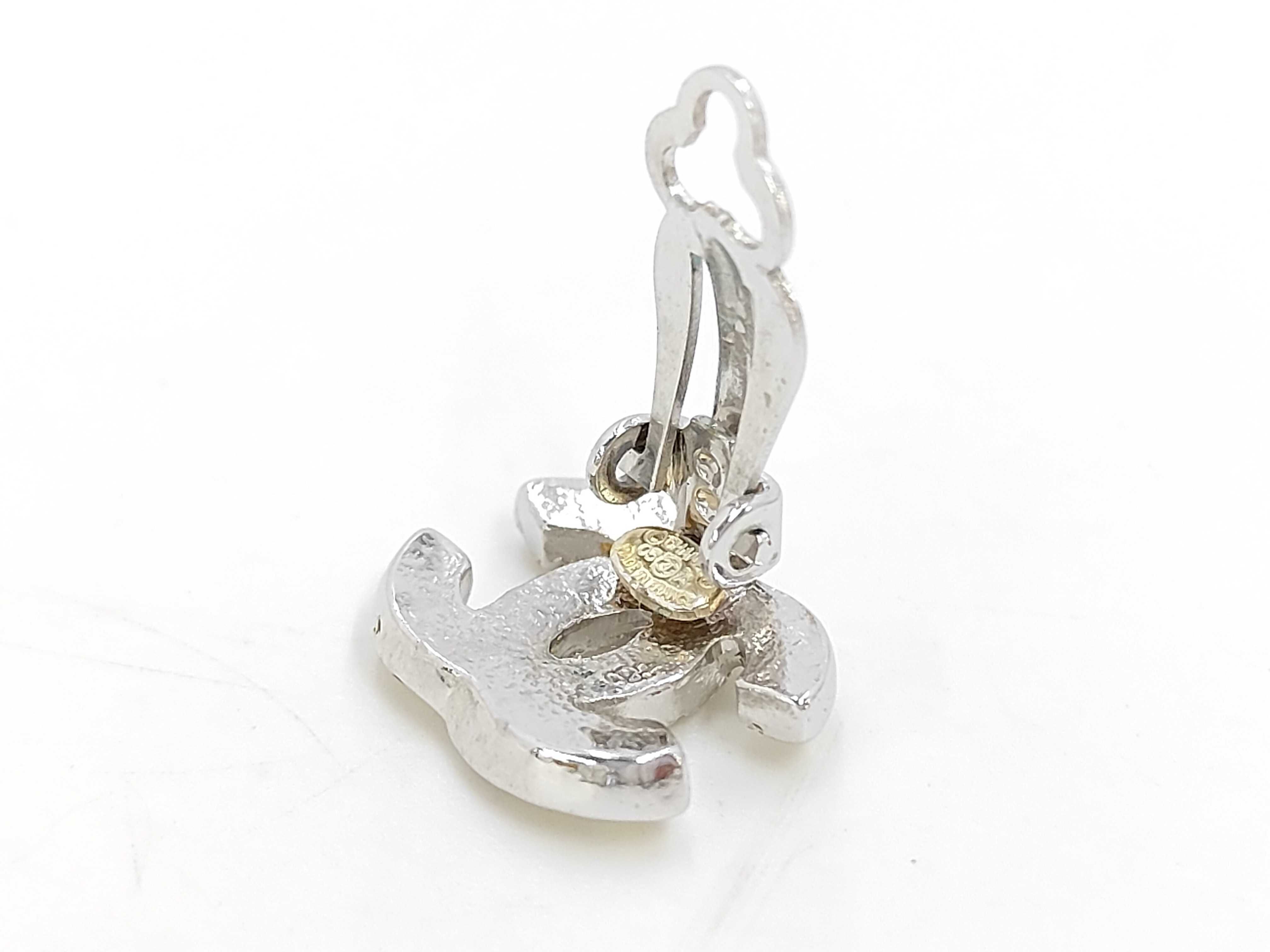 Cocomark Rhinestone Yellow Silver 05 A Earrings — view 5
