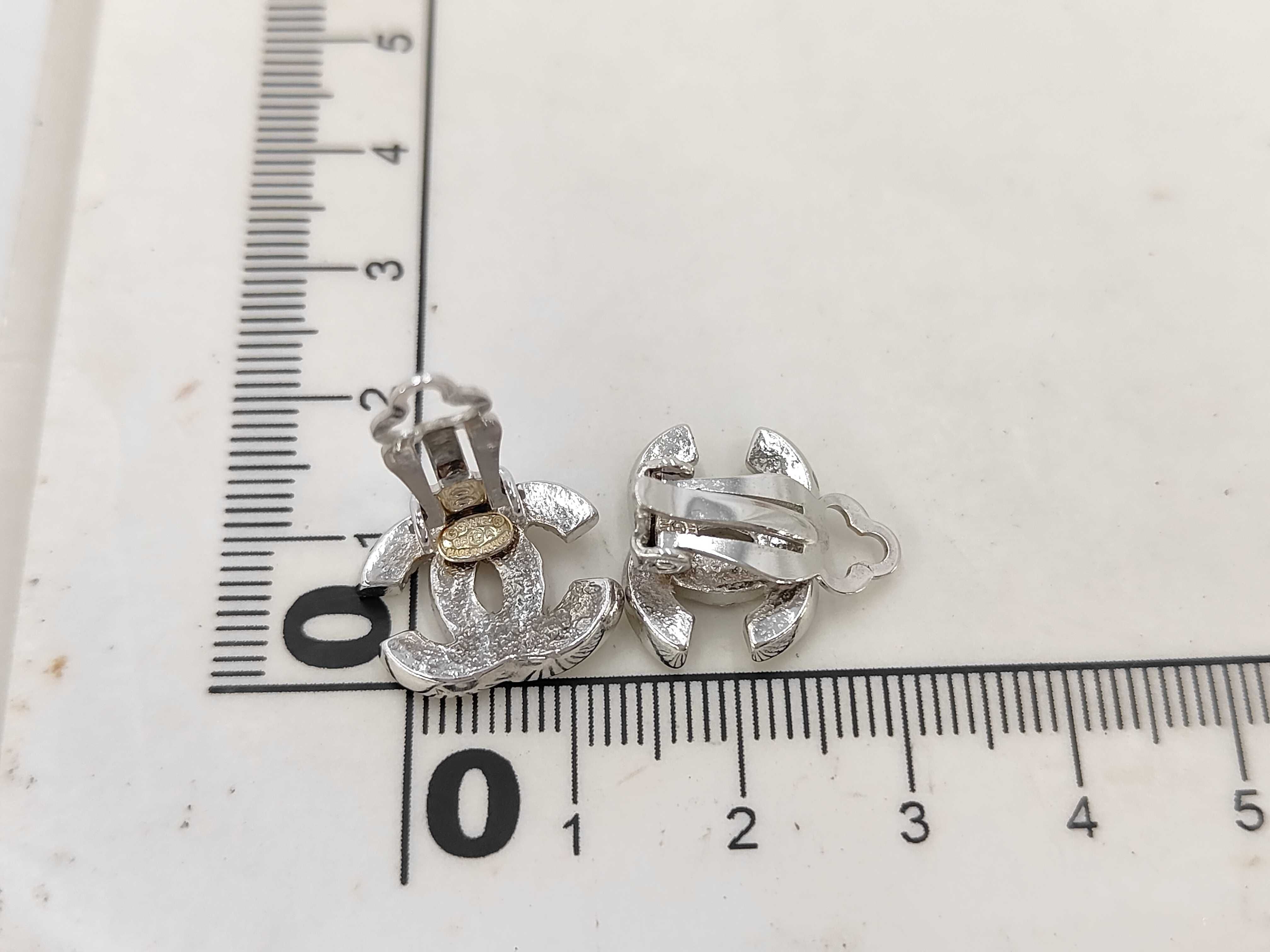 Cocomark Rhinestone Yellow Silver 05 A Earrings — view 6