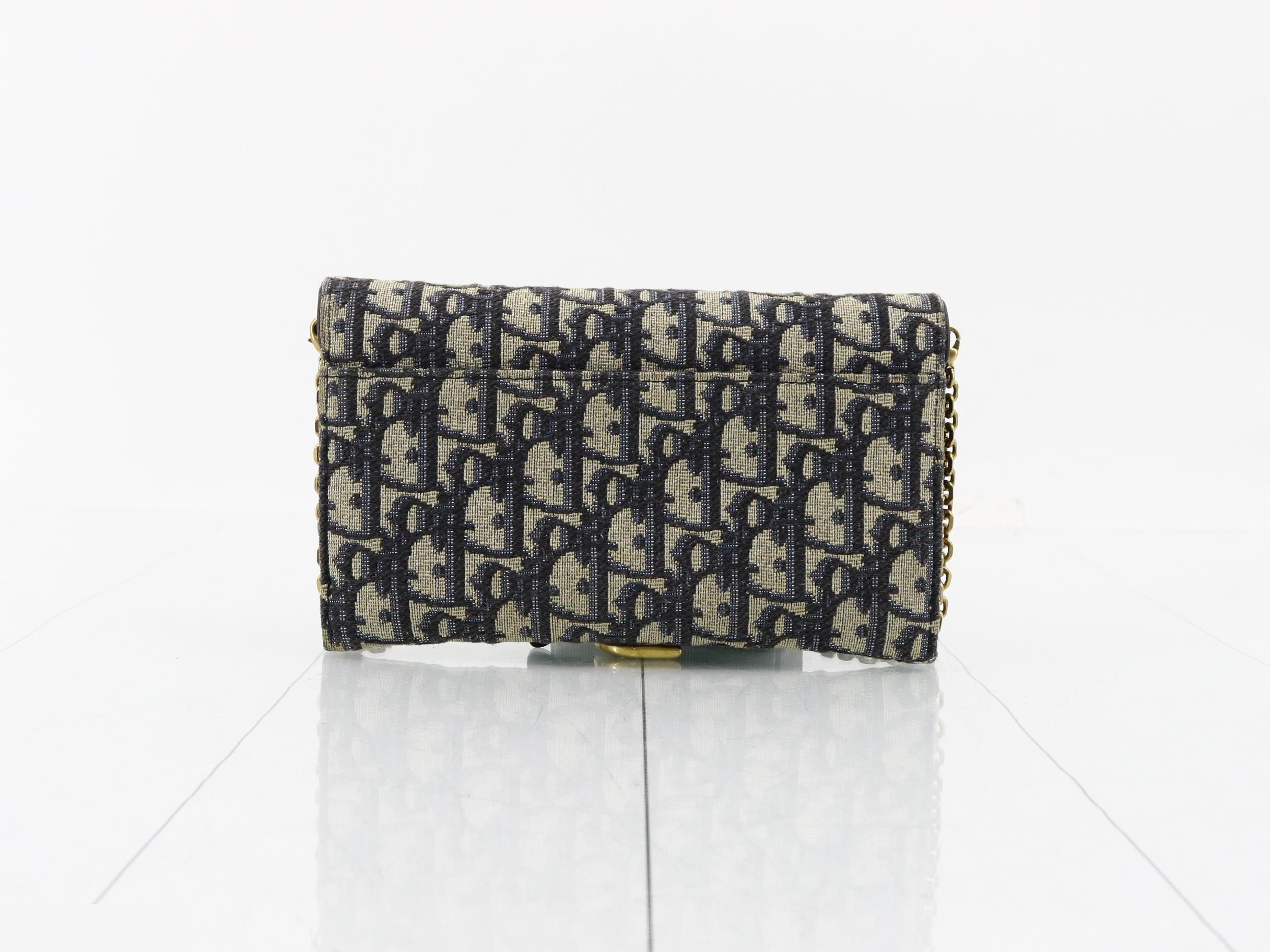 Saddle Trotter/Oblique Canvas/Leather Chain Wallet — view 2