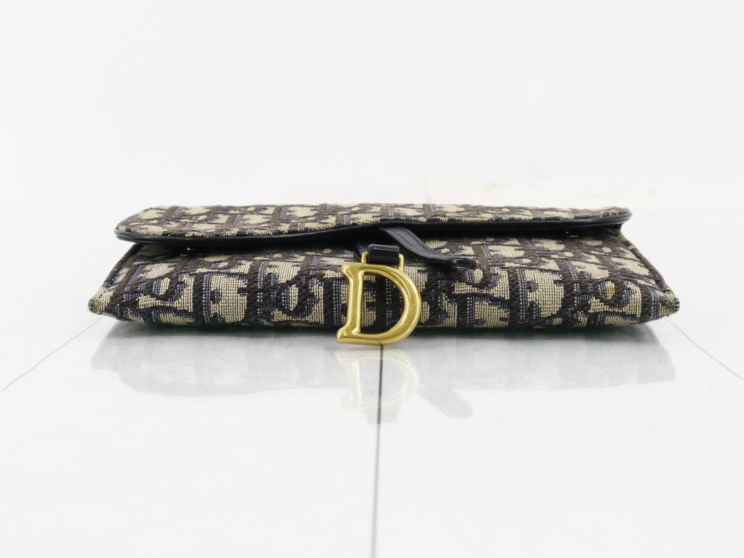 Saddle Trotter/Oblique Canvas/Leather Chain Wallet — view 3
