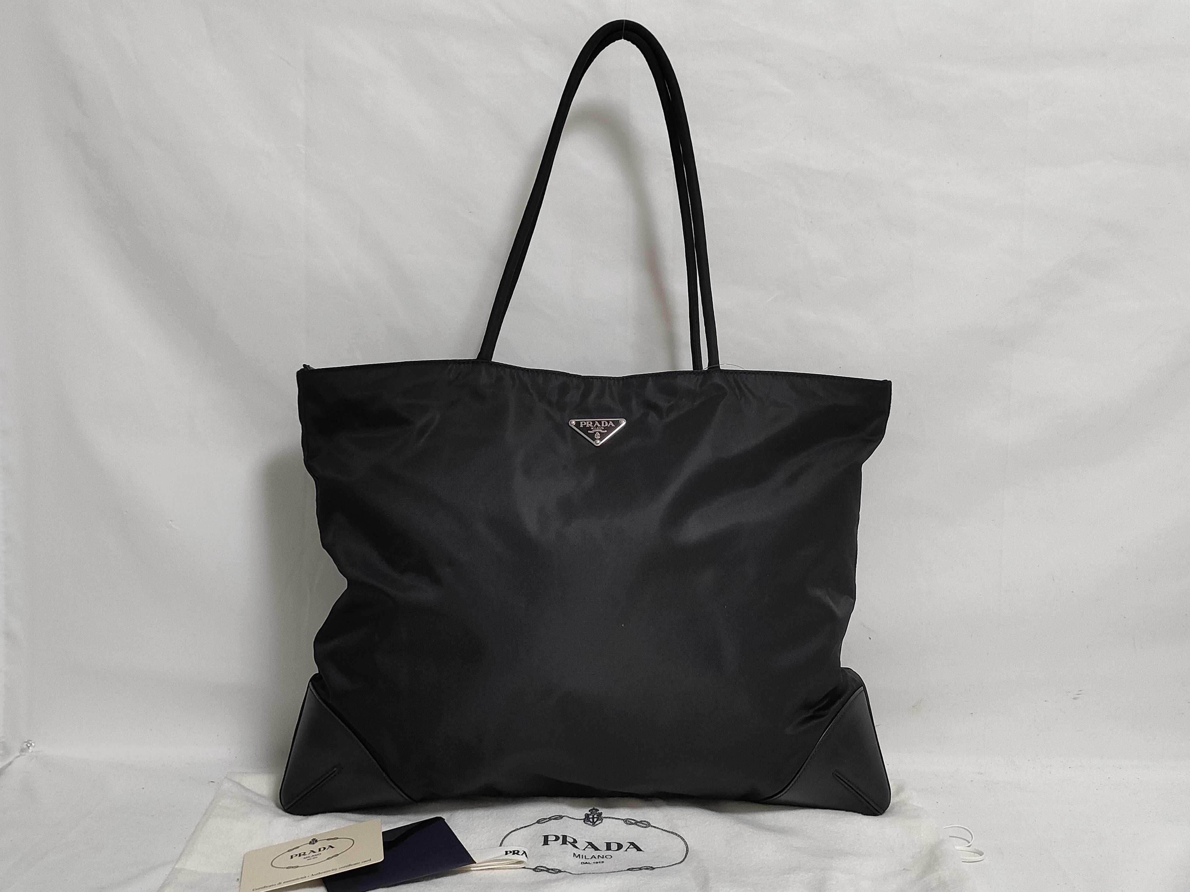 Nylon Tote Bag Tessuto Black Tote Bag