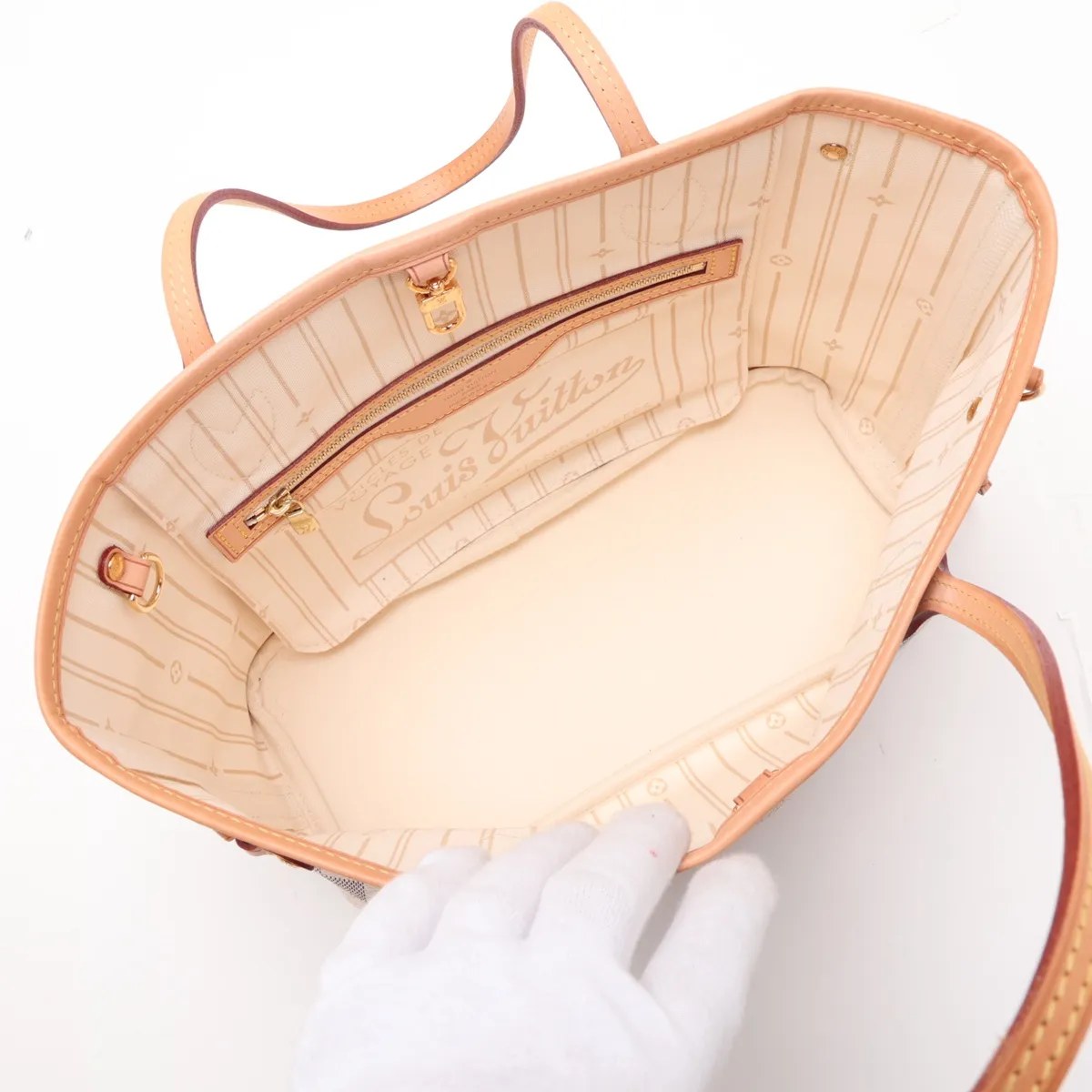 Damier Azur Neverfull PM N51110 SD4181 White — view 7