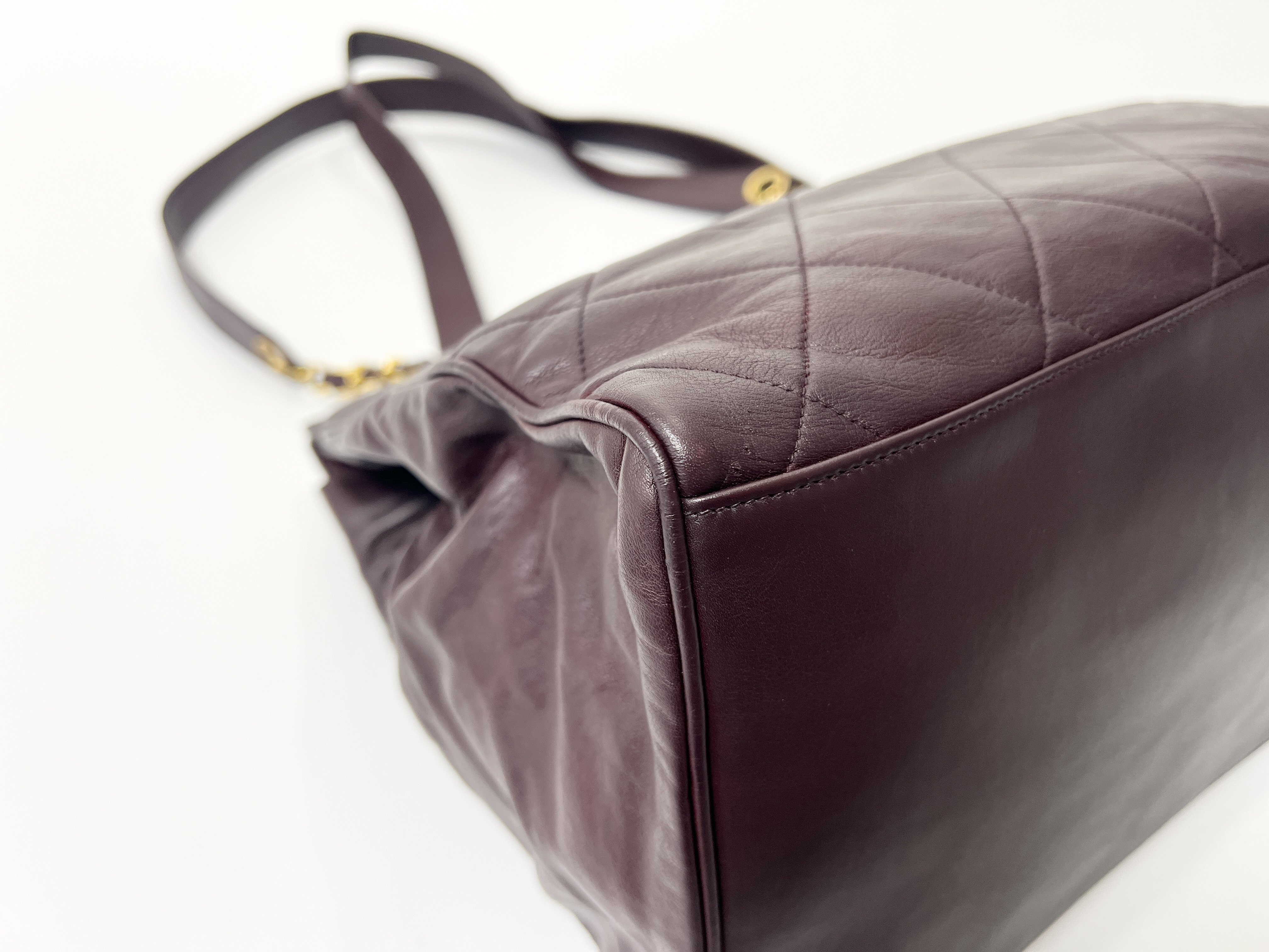 Matelassé Coco Mark Coco Ball Fringe Tassel Lambskin Leather Chain Shoulder Tote Bag — view 14