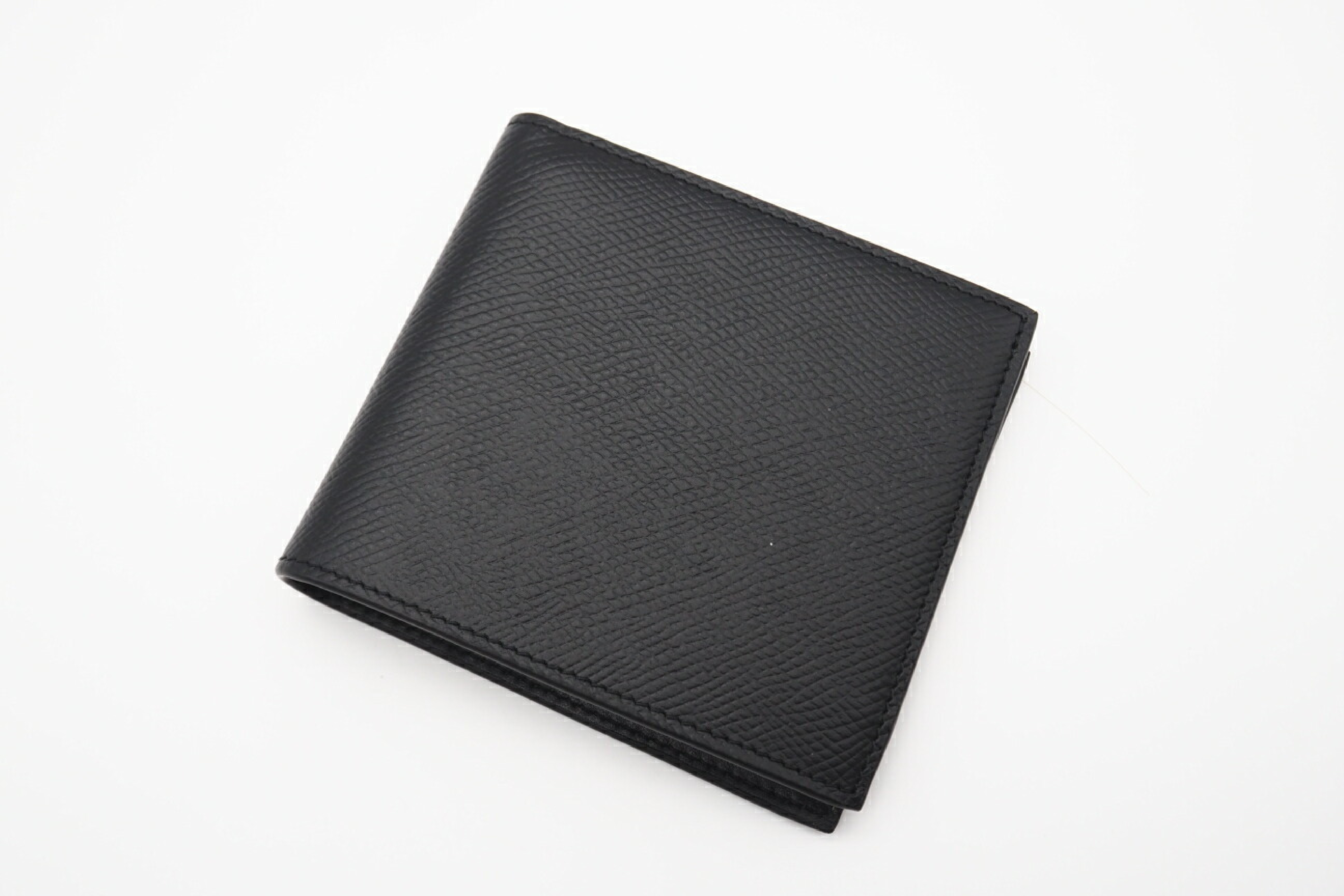 10B653BEN.38SI Grained Calfskin Bifold Wallet, Black, with Dust Bag and Box, Billfold — view 3