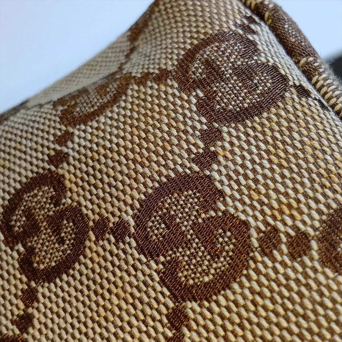 GG Canvas 137396 Canvas x Leather Tote Bag Beige x Brown — view 13